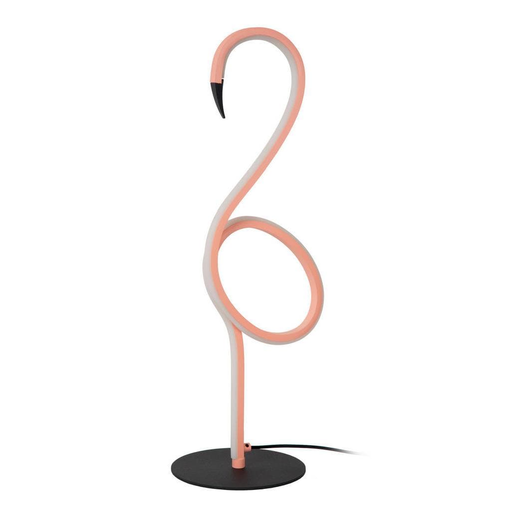 Lucide LED-Tischleuchte Flamingo Schwarz Metalloptik Farbwechsler