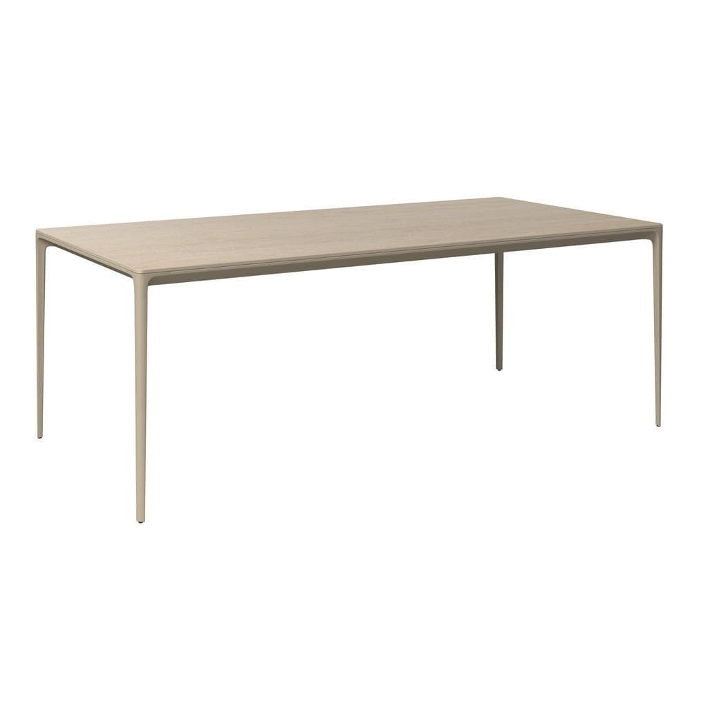 Dieter Knoll Gartentisch Beige Sinterstein Aluminium
