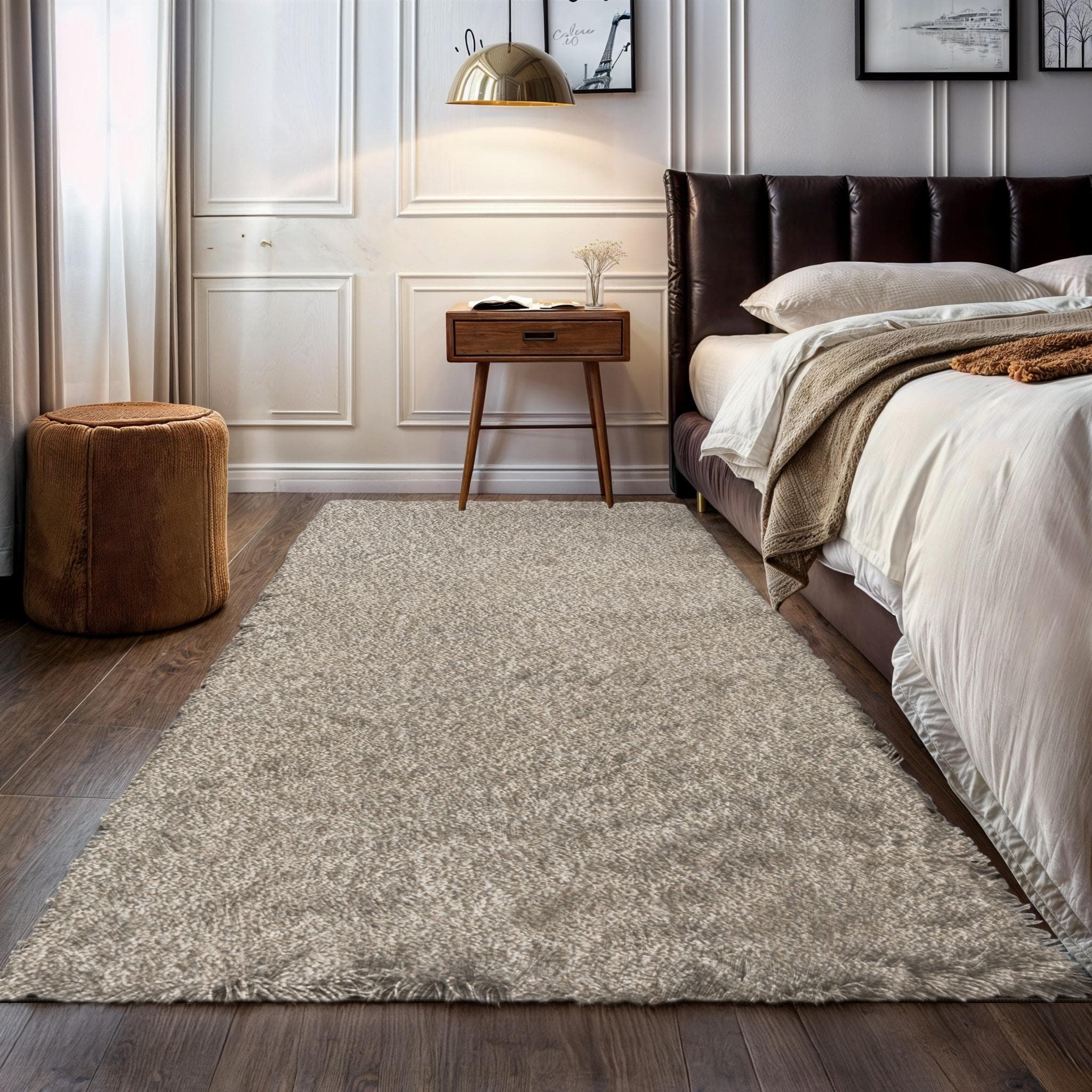 OTTO HOME Hochflor-Teppich Banji Beige Uni 70x140 cm