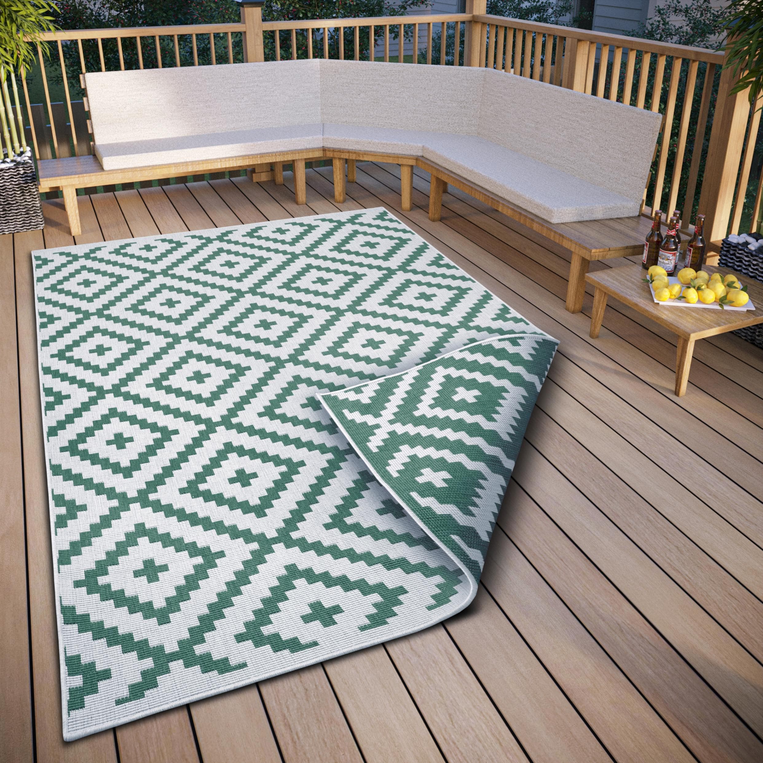 MY HOME Ronda Wendeteppich Sisal-Optik Geometrisches Boho Design