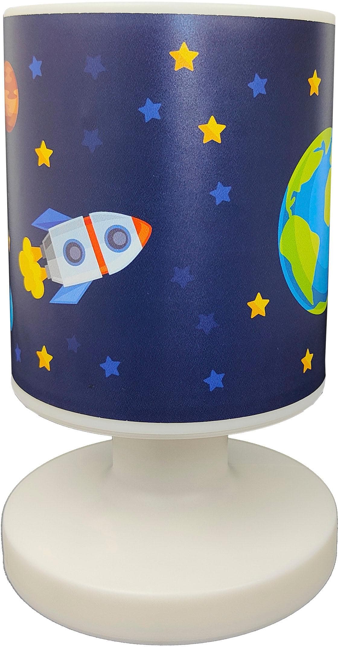 LED-Akku-Tischleuchte Weltall USB IP44 Niermann Standby