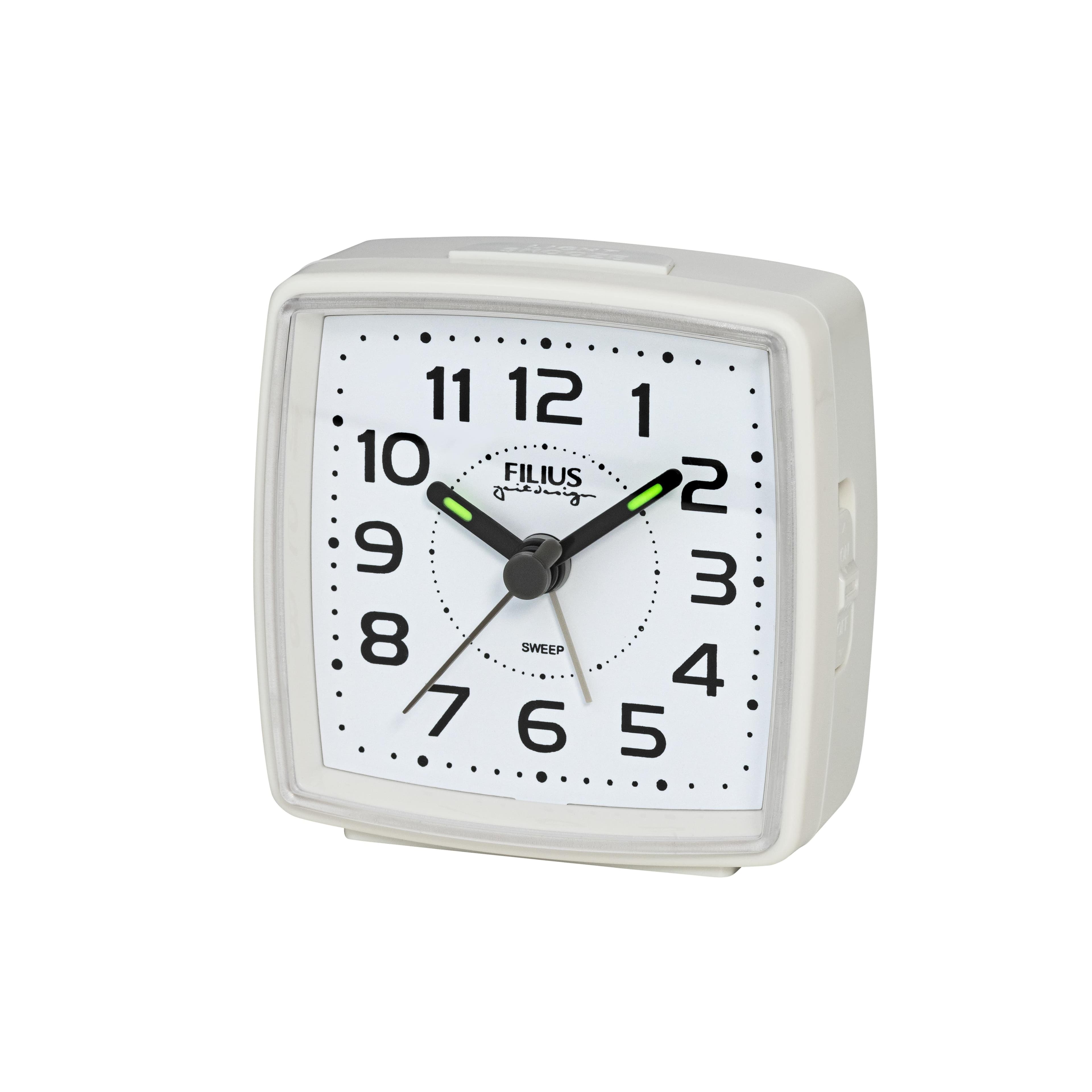 FILIUS zeitdesign Wecker Weiß Reisewecker Schlafzimmer Beleuchtung