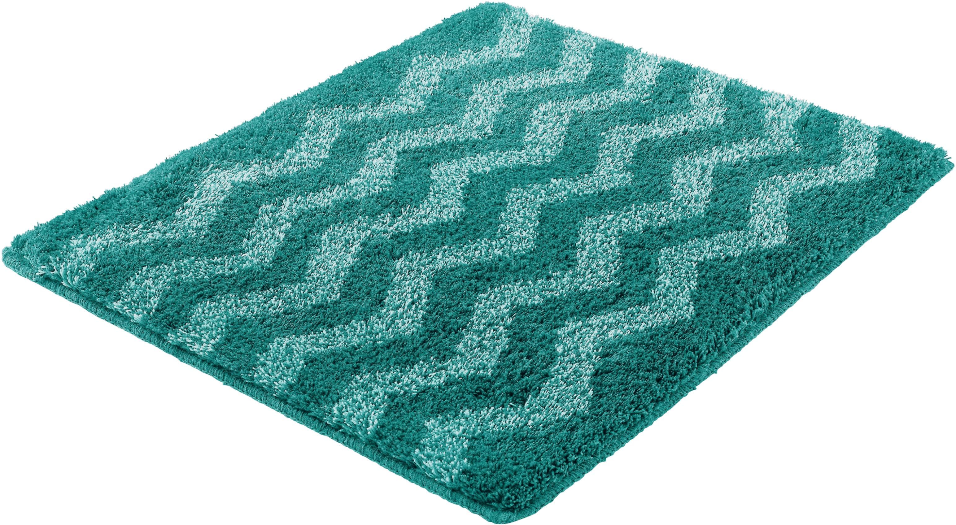 Kleine Wolke Badematte Zack Petrol Zickzack-Muster