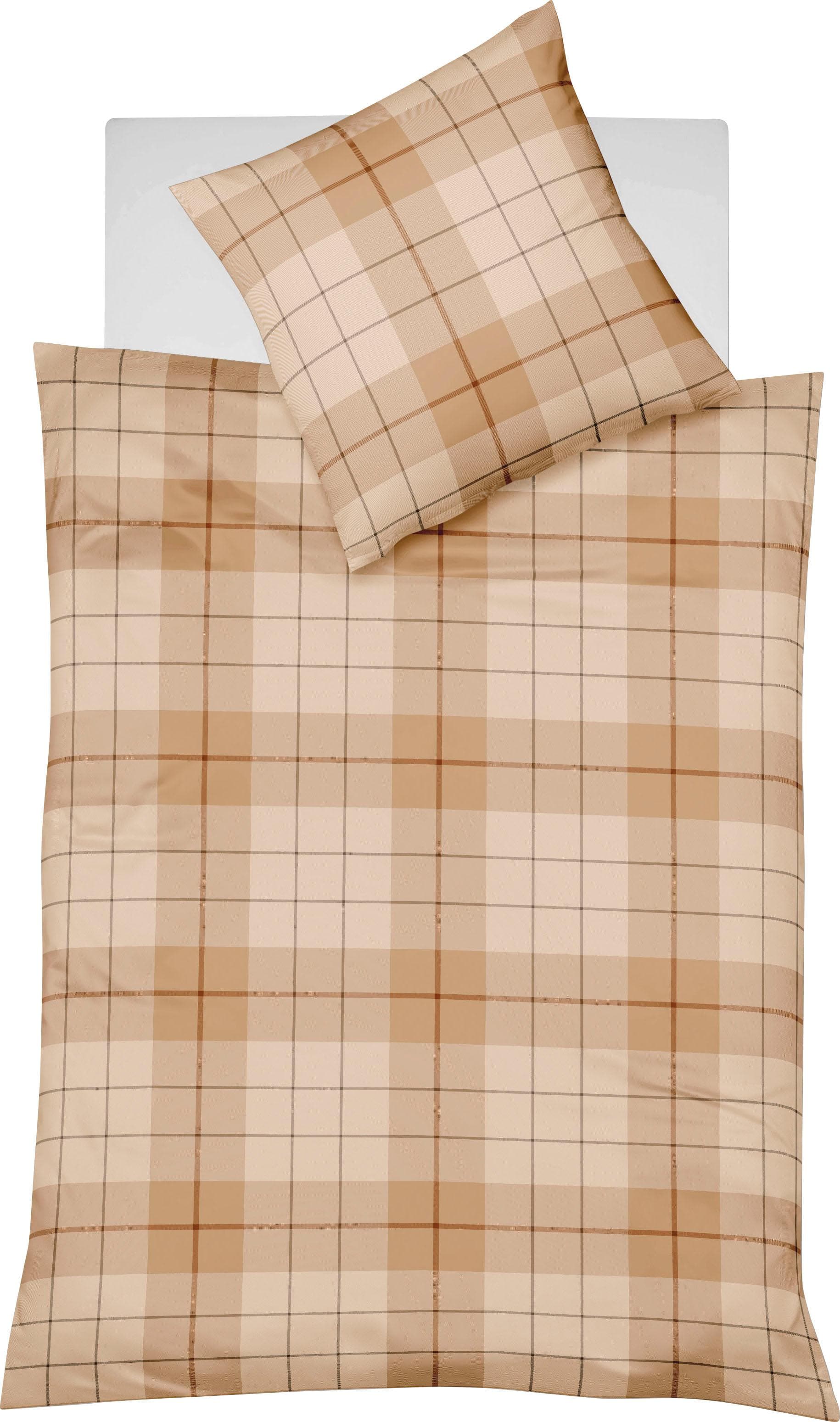 Fleuresse Bettwäsche Lech 4112 Karamell Flanell 3-tlg
