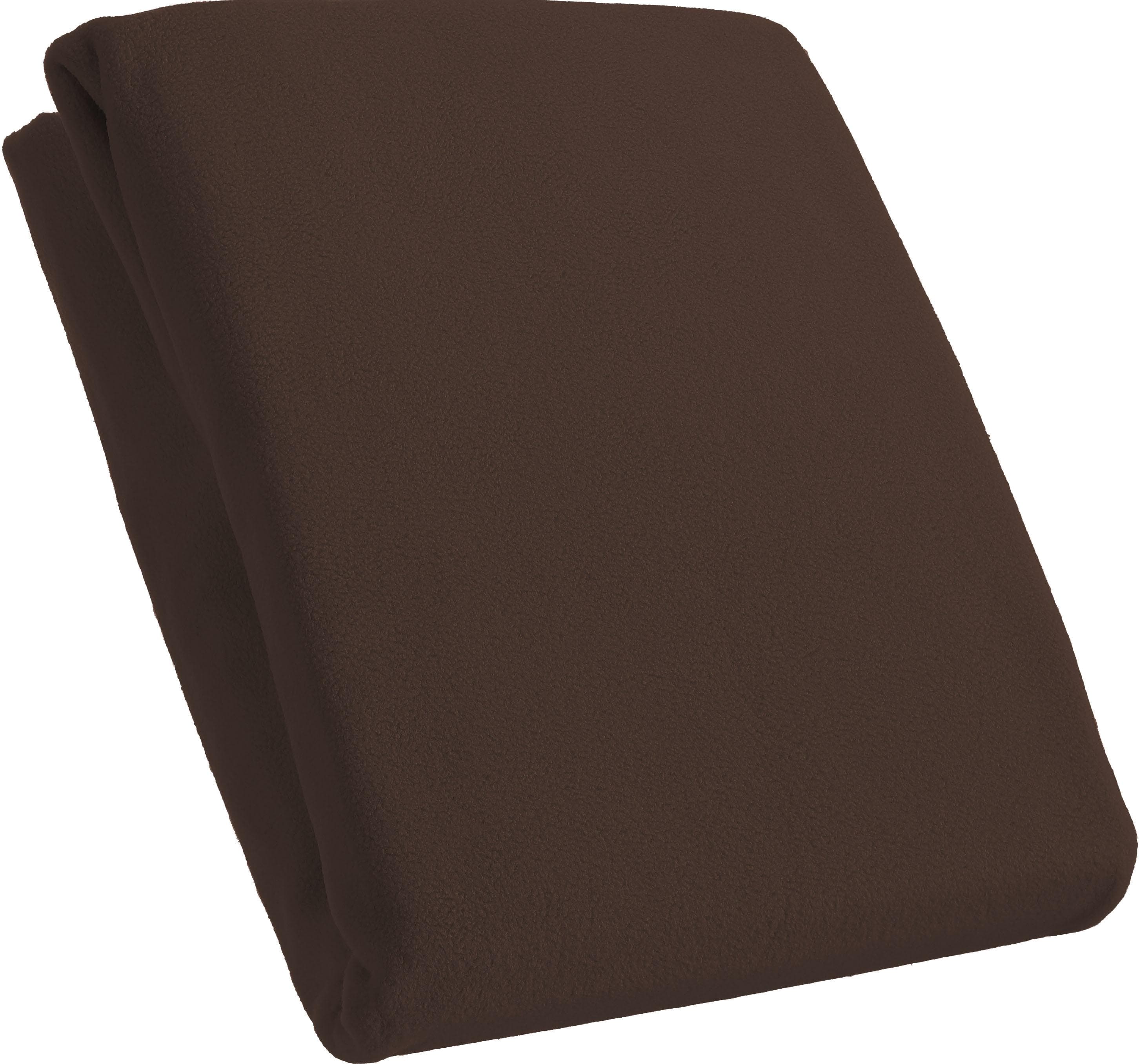 KUM Spannbettlaken Mikrofaser-Fleece Dunkelbraun 200cm