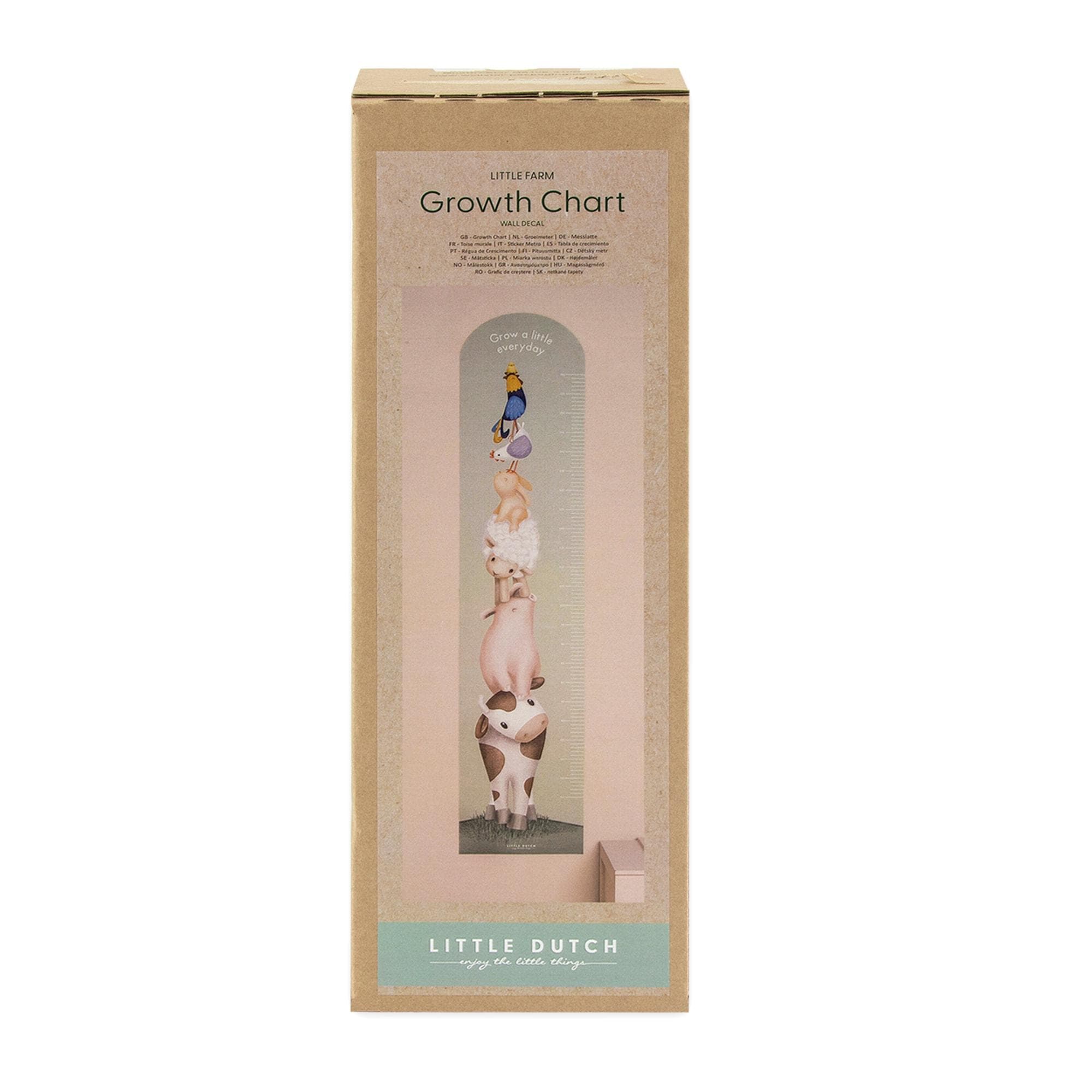 Little Dutch Wandsticker Wachstumstabelle Little Farm Bunt