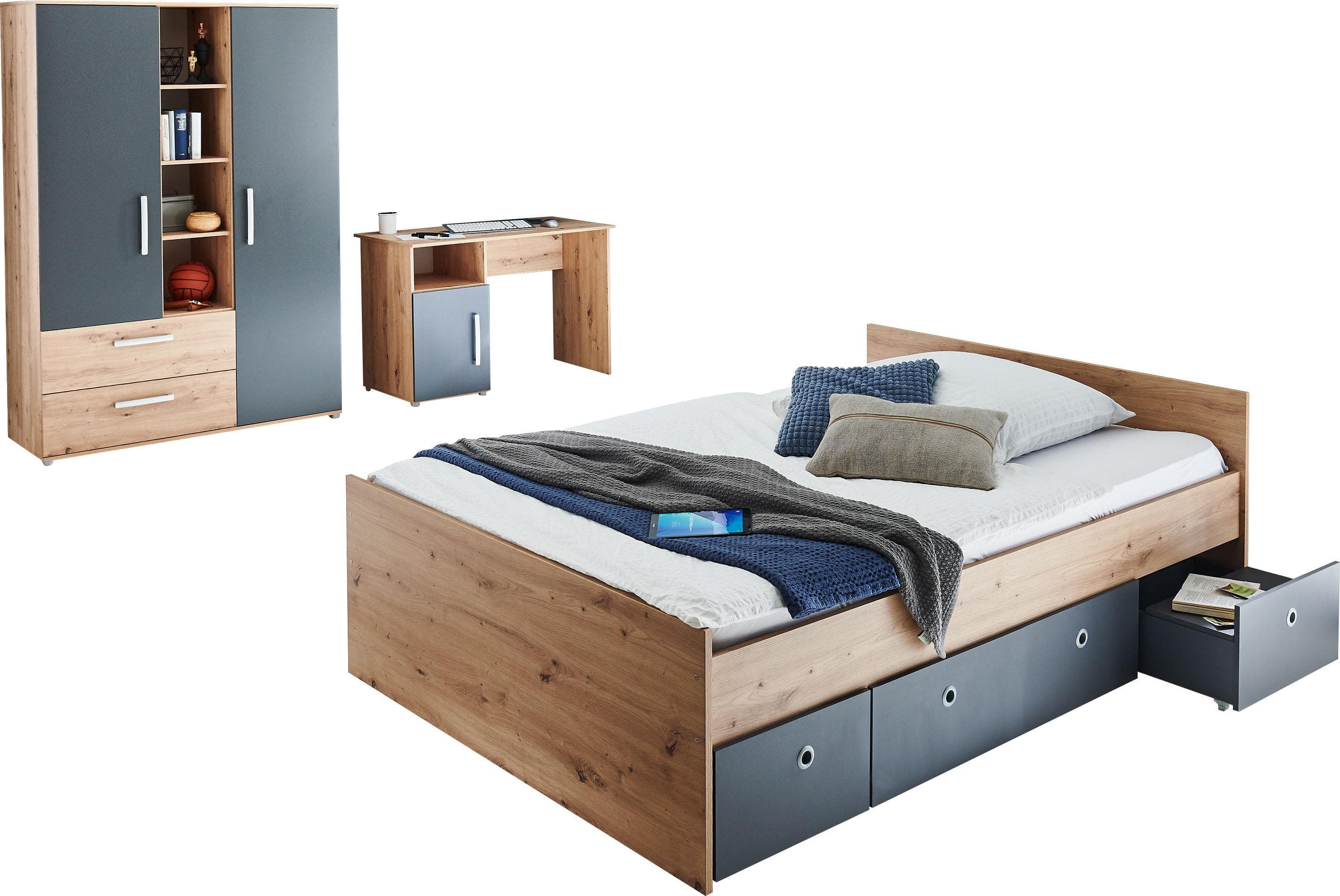 ARTHUR BERNDT Jugendzimmer-Set Alessio Braun Anthrazit