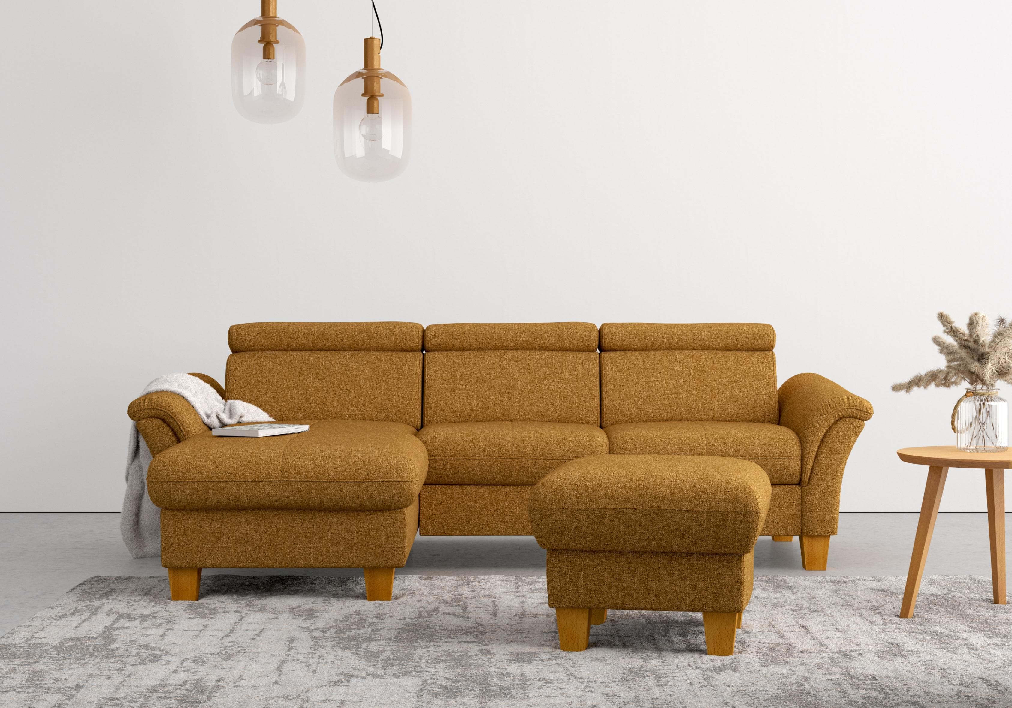 HOME AFFAIRE Ecksofa Lindgren L-Form Gelb Relaxfunktion