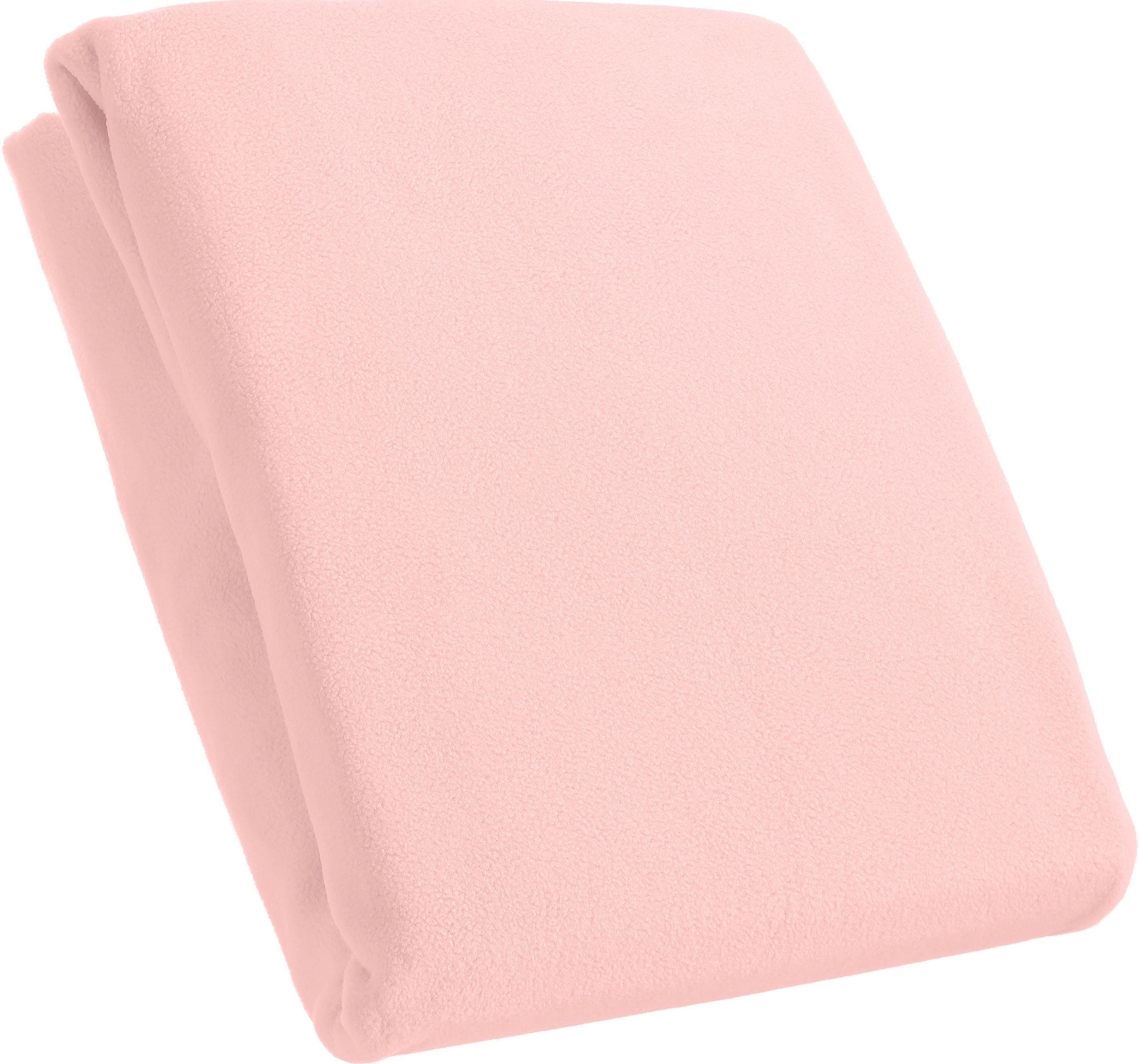 KUM Spannbettlaken Rosa Mikrofaser-Fleece 200x90-100cm