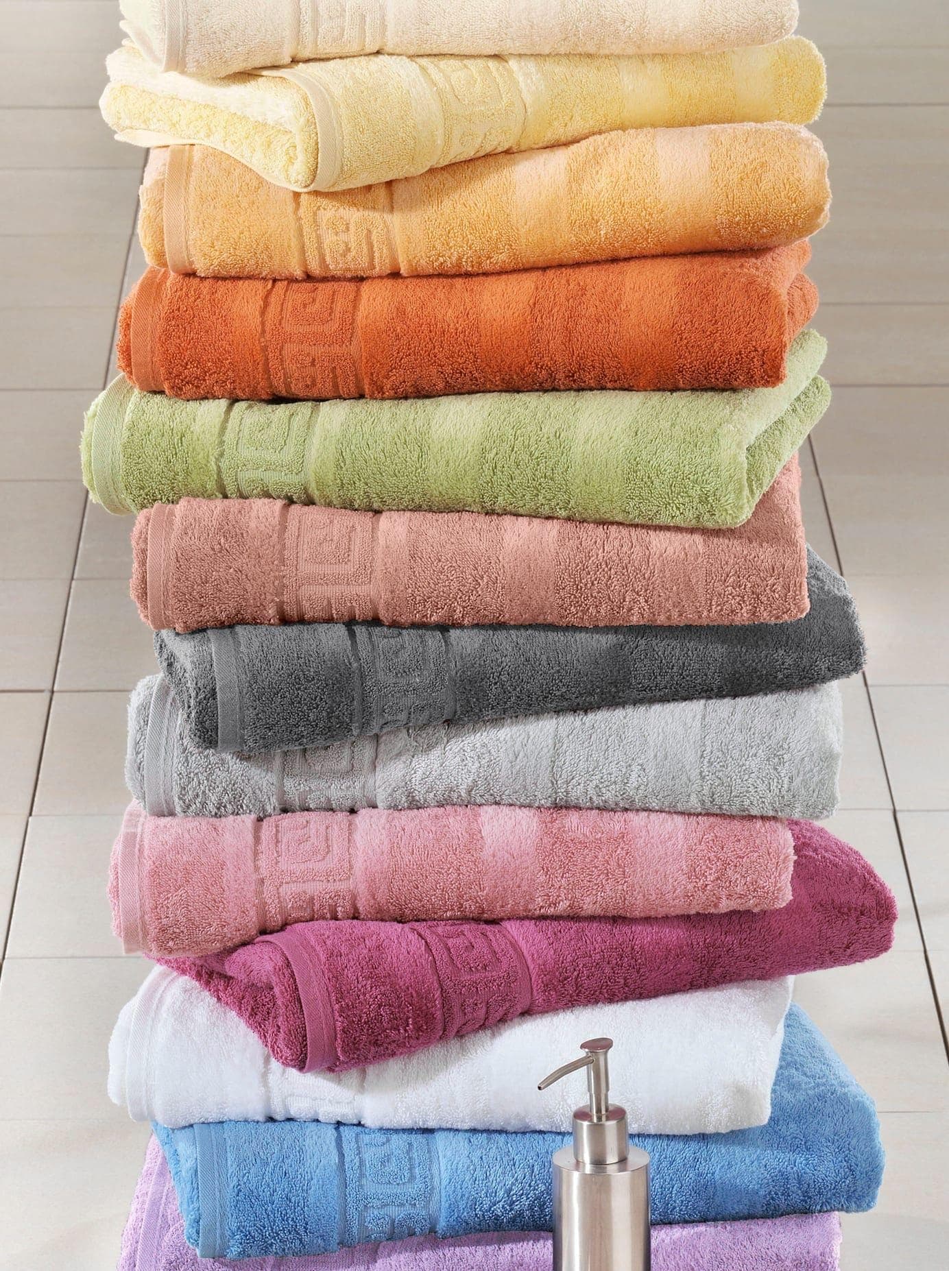 Handtuch CAWÖ Gr. 6 Anthrazit Walkfrottee 100% Baumwolle