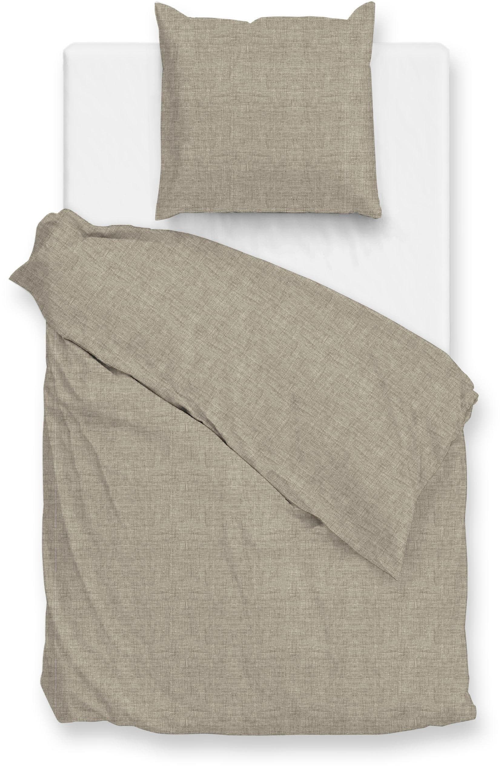 Zohome Bettwäsche Baumwolle Flanell Natural