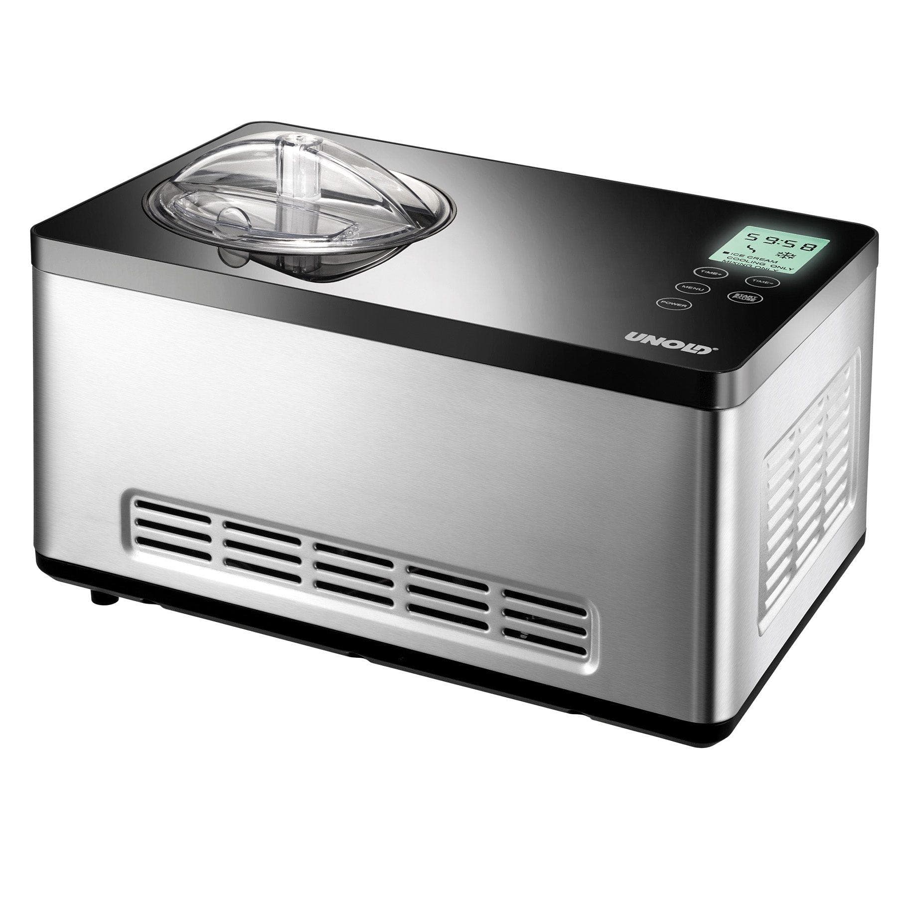 UNOLD Eismaschine Gusto 48845 Edelstahl/Schwarz 2 Liter