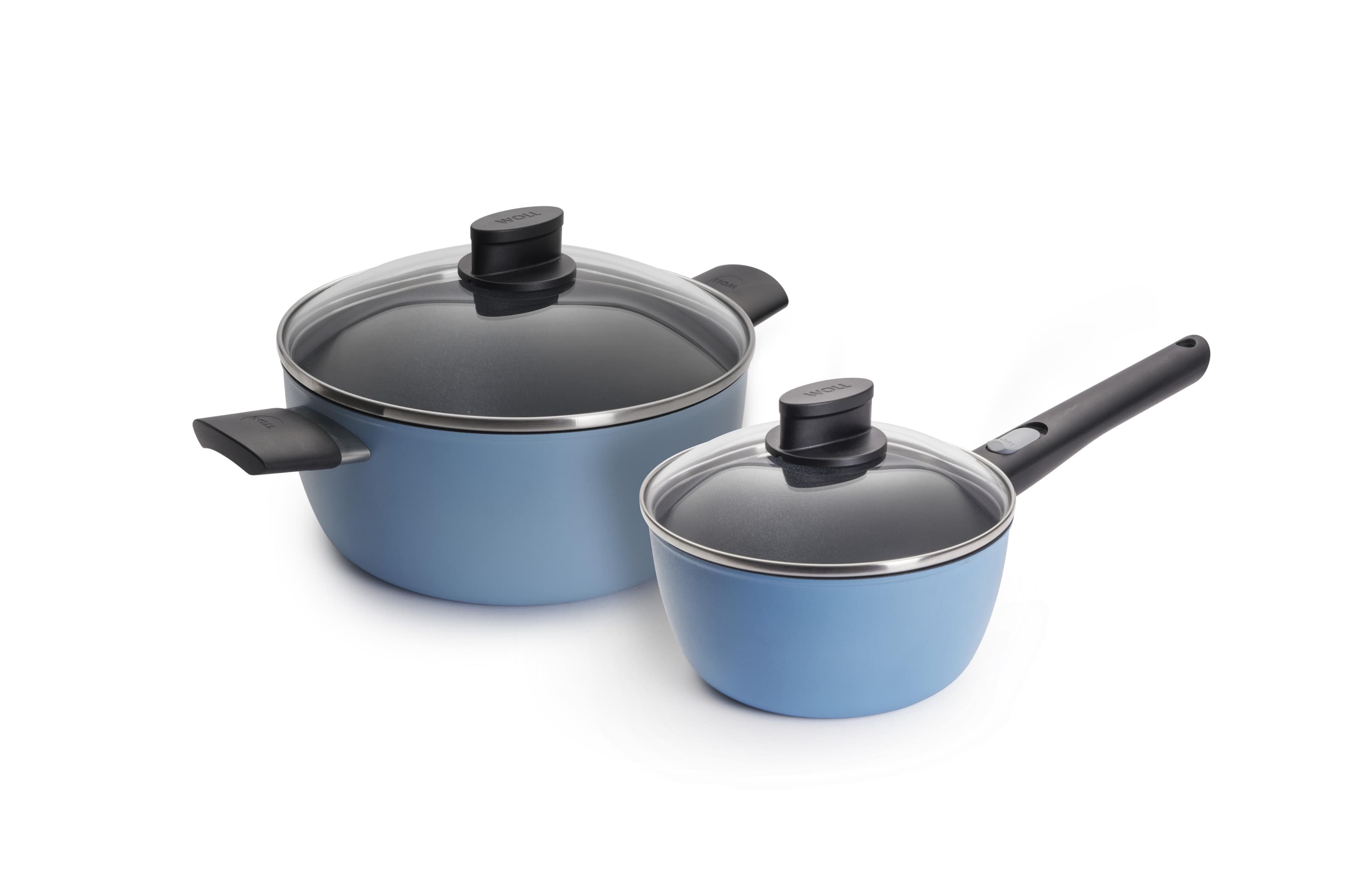 WOLL MADE IN GERMANY Topf-Set Ecolour Himmelblau