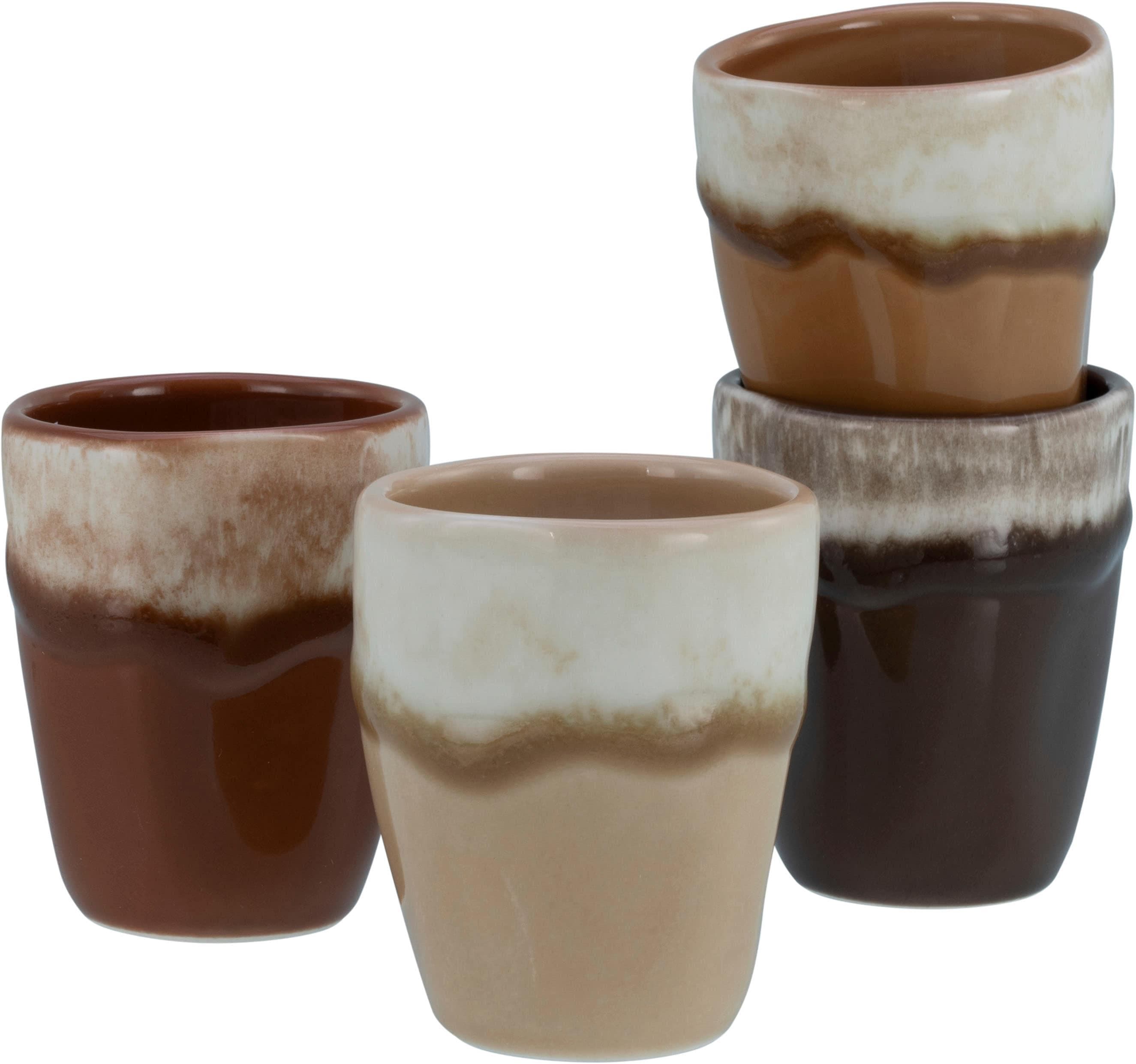 Espressotasse CREATABLE "Squeezy Mocha Mousse" 4-tlg. Bunt