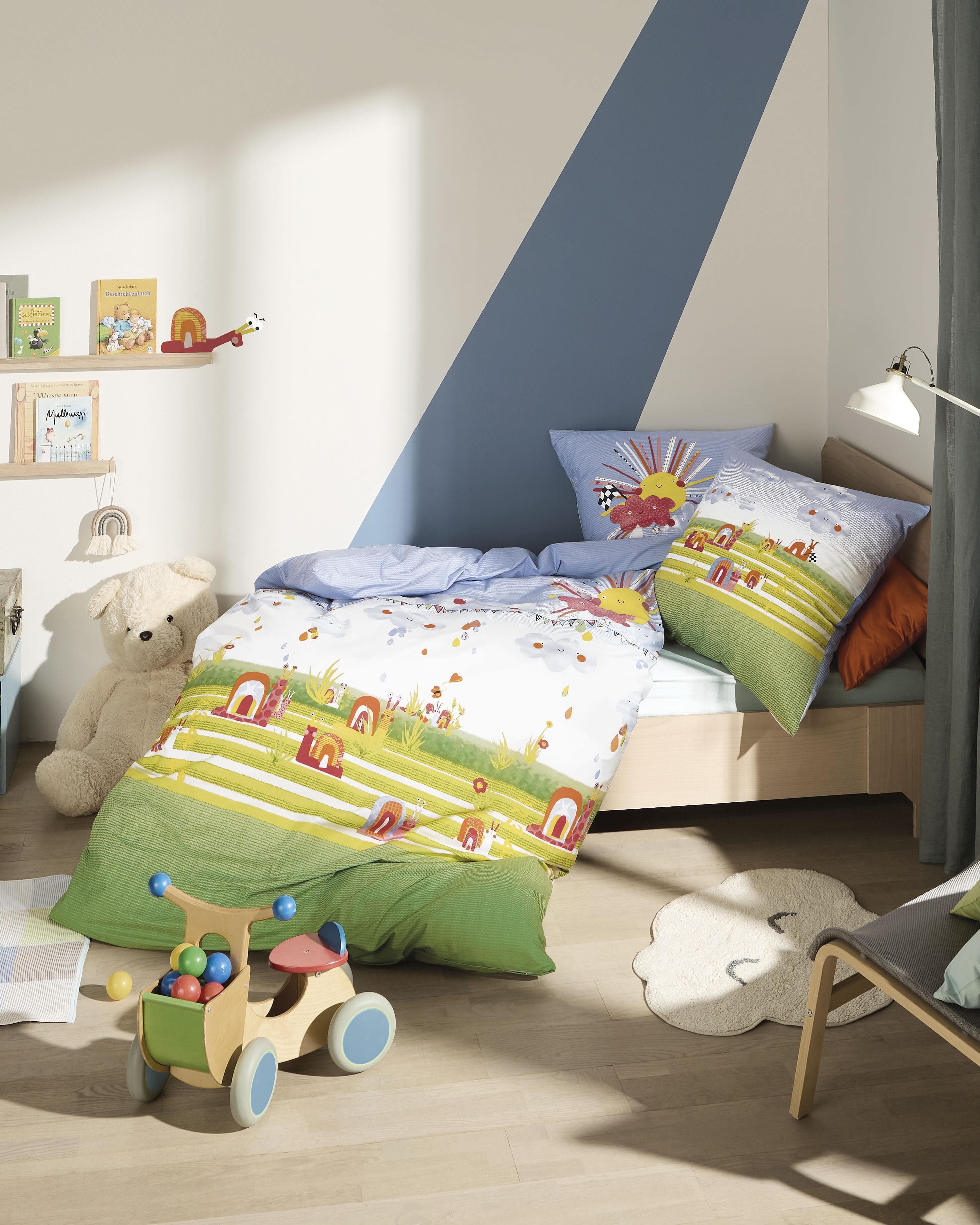 Kaeppel Kinderbettwäsche Regenbogenrennschnecken Bunt
