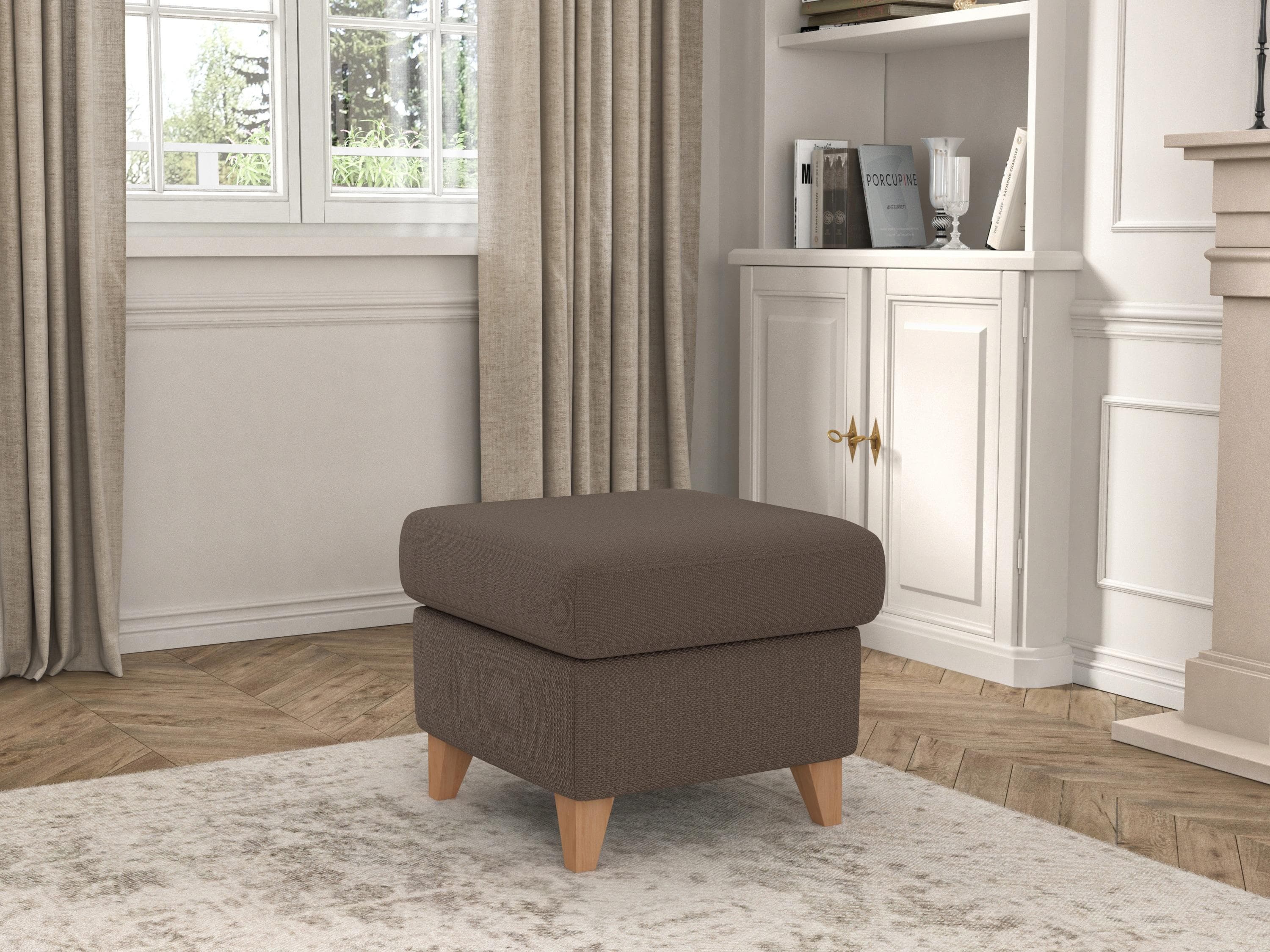 SIT & MORE Stauraumhocker Visby Taupe Microfaser