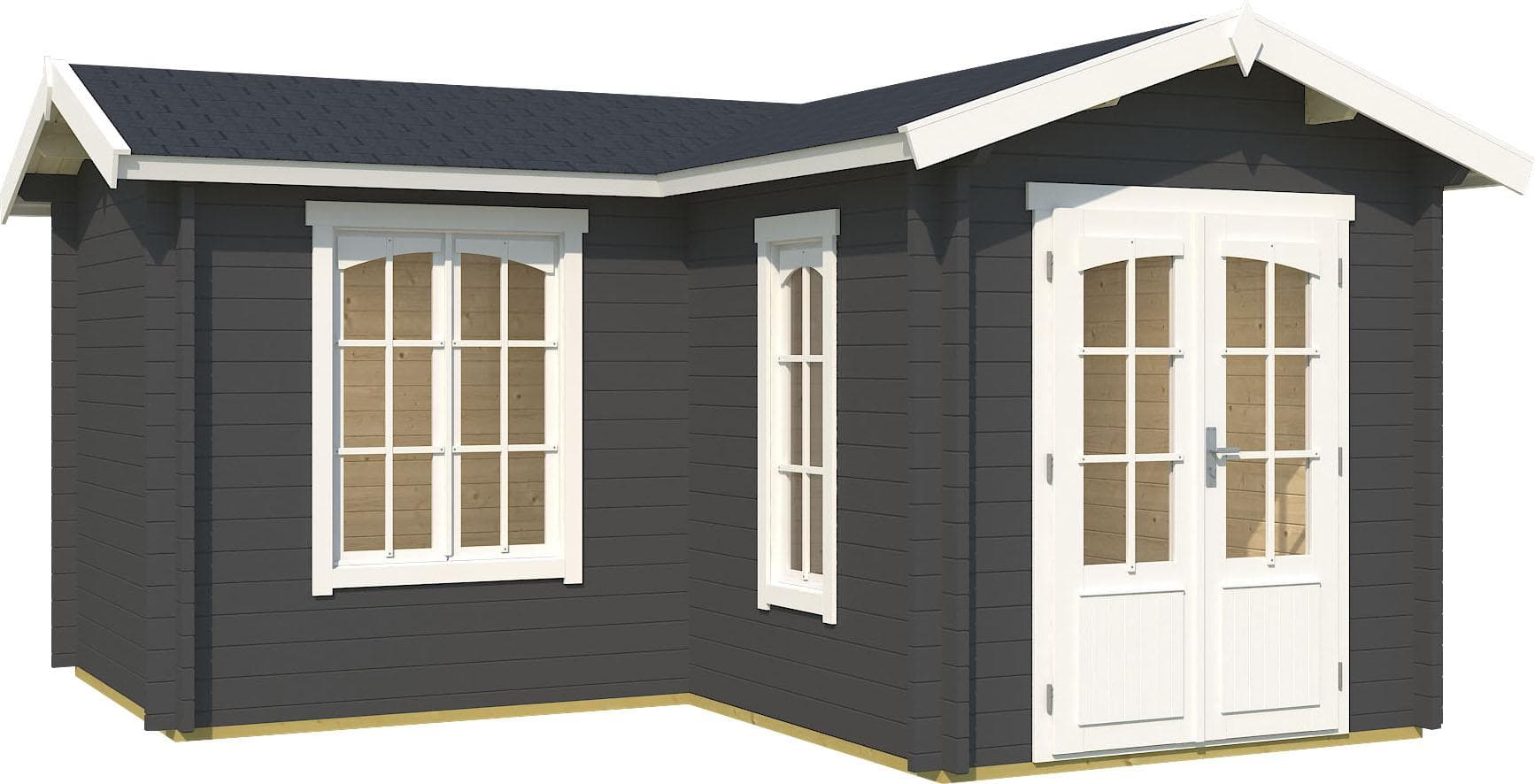 Lasita Maja Gartenhaus Portsmouth Carbongrau Holzwerkstoff