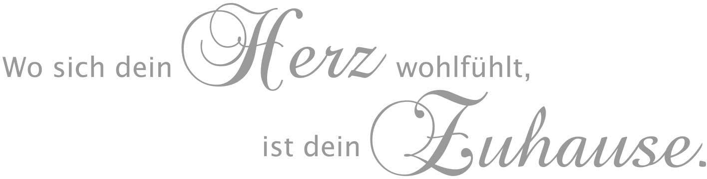 OTTO HOME Wandspruch Grau Selbstklebend Wandtattoo