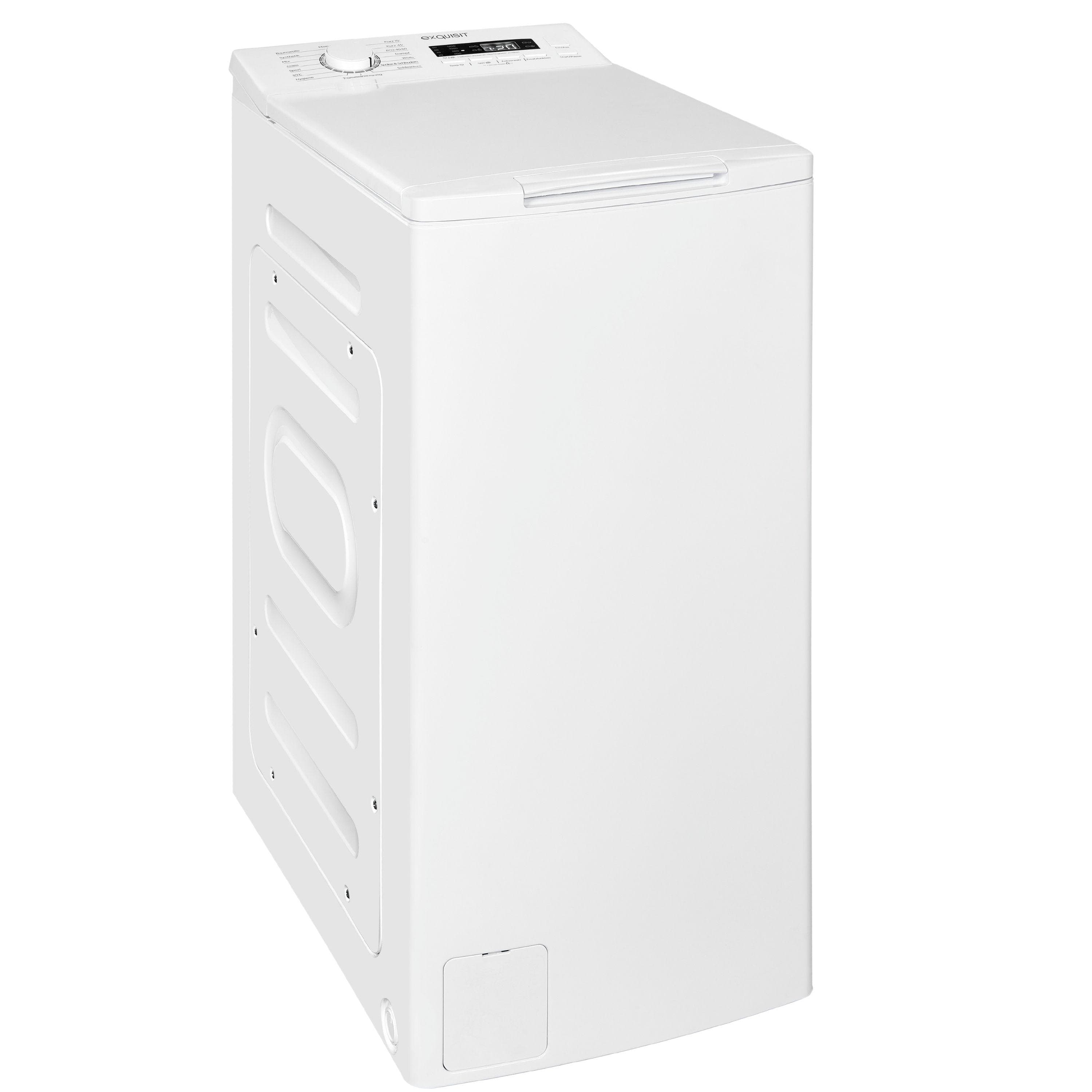EXQUISIT Waschmaschine Toplader Weiß 7,5 kg 15 Programme