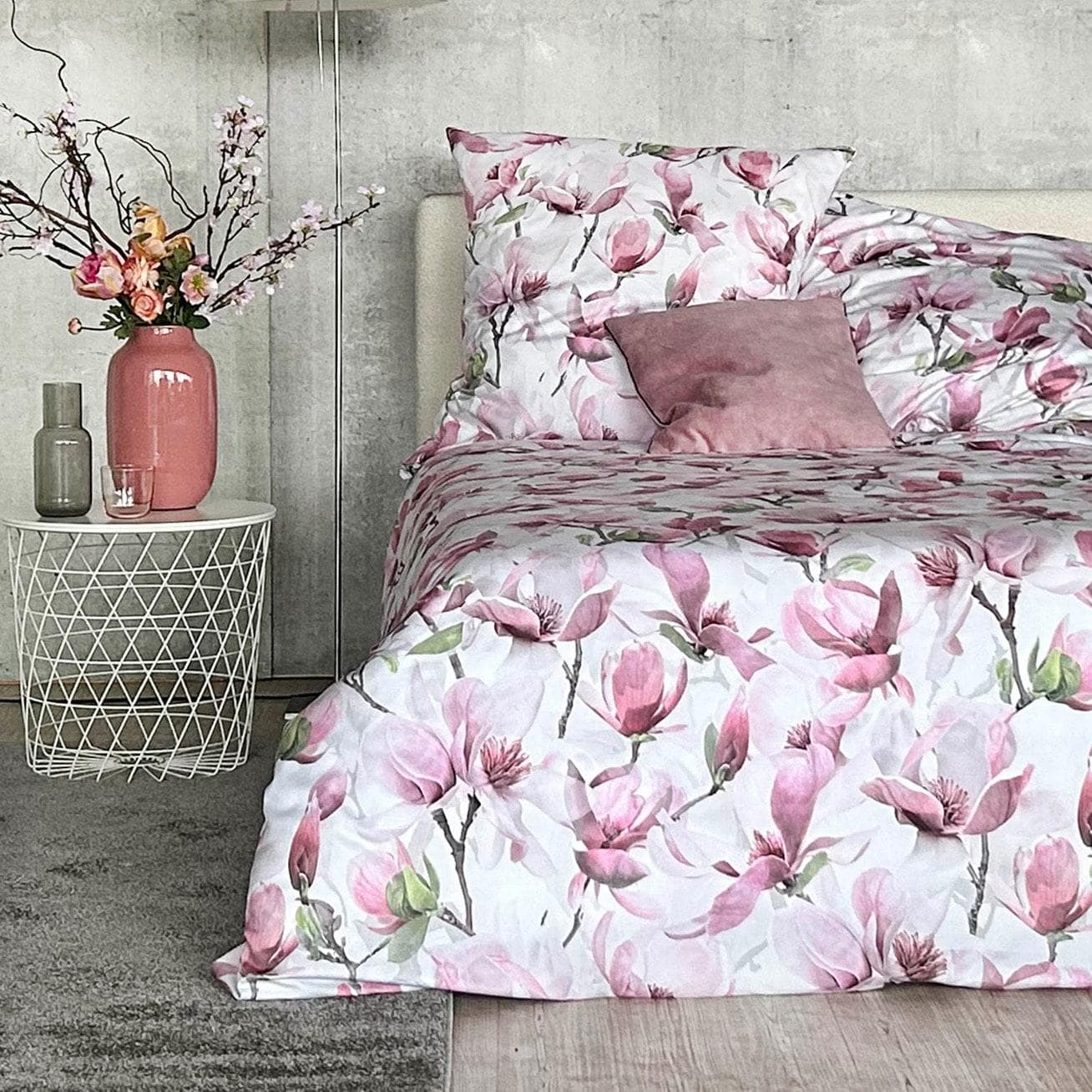 APELT Dorothy Wendebettwäsche Weiß Satin 100% Baumwolle