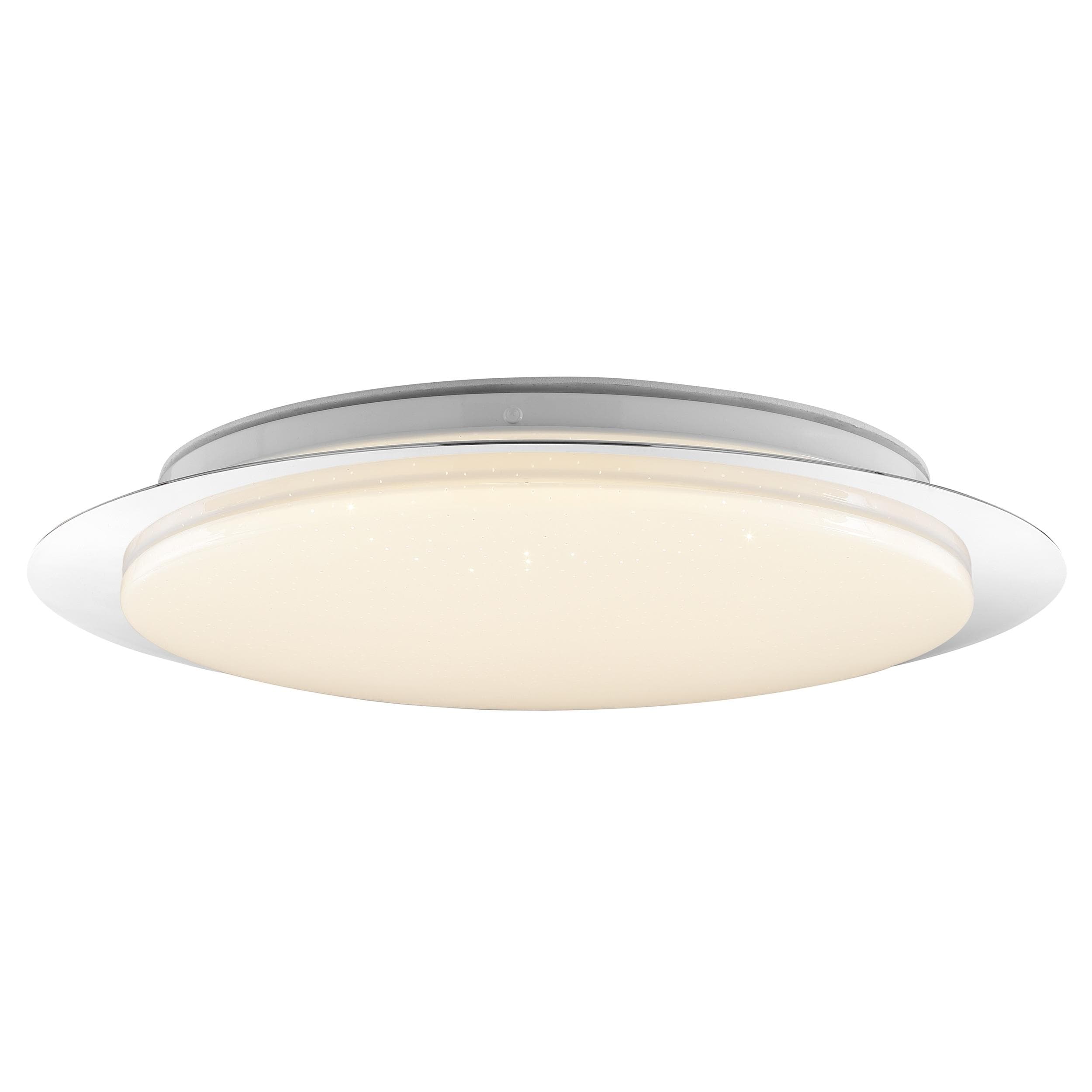 Brilliant LED Deckenleuchte Vittoria Chromfarben Weiß 40 cm LED Deckenleuchte