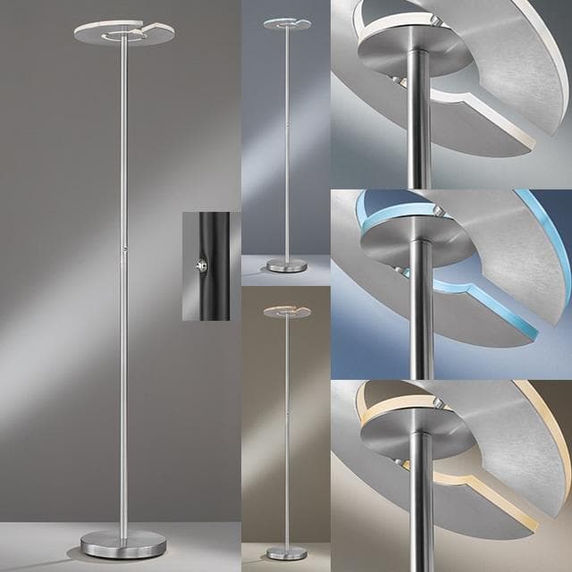 FISCHER & HONSEL LED Stehleuchte DENT Grau Dimmbar CCT