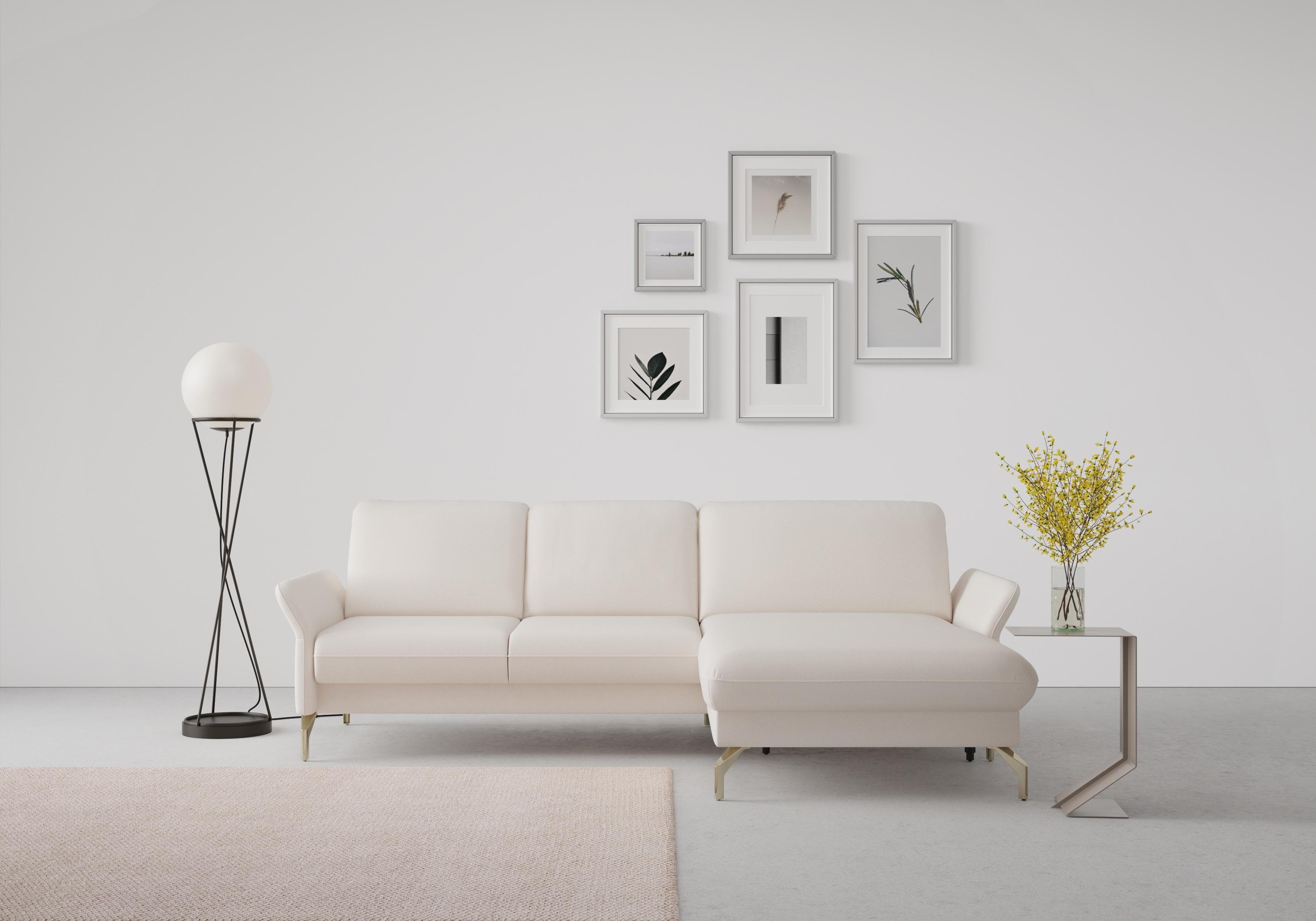 SIT & MORE Ecksofa Fashion L-Form Beige Microfaser