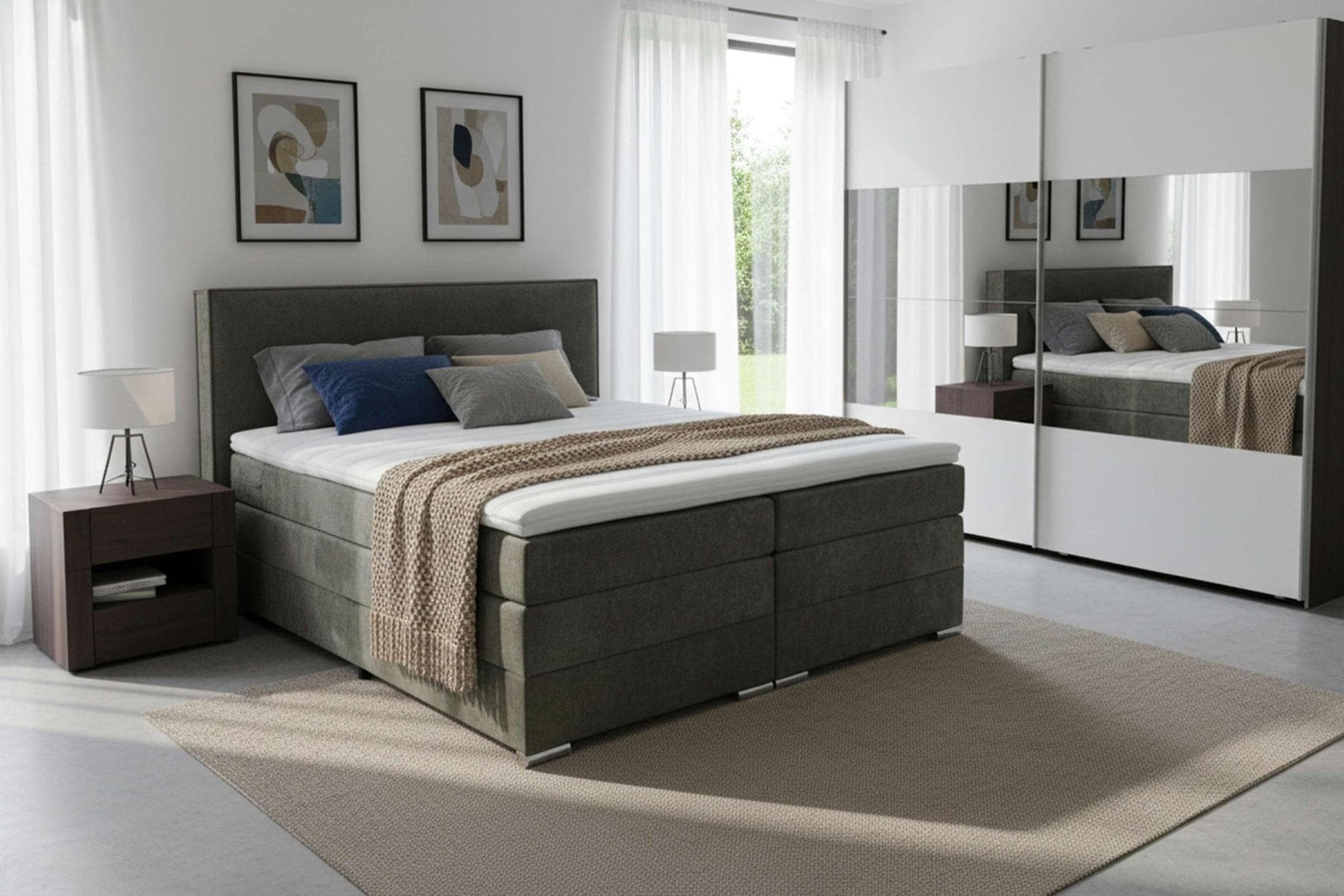 Home Affaire Boxspringbett Romeo 5-Zonen-Taschen-Federkernmatratze