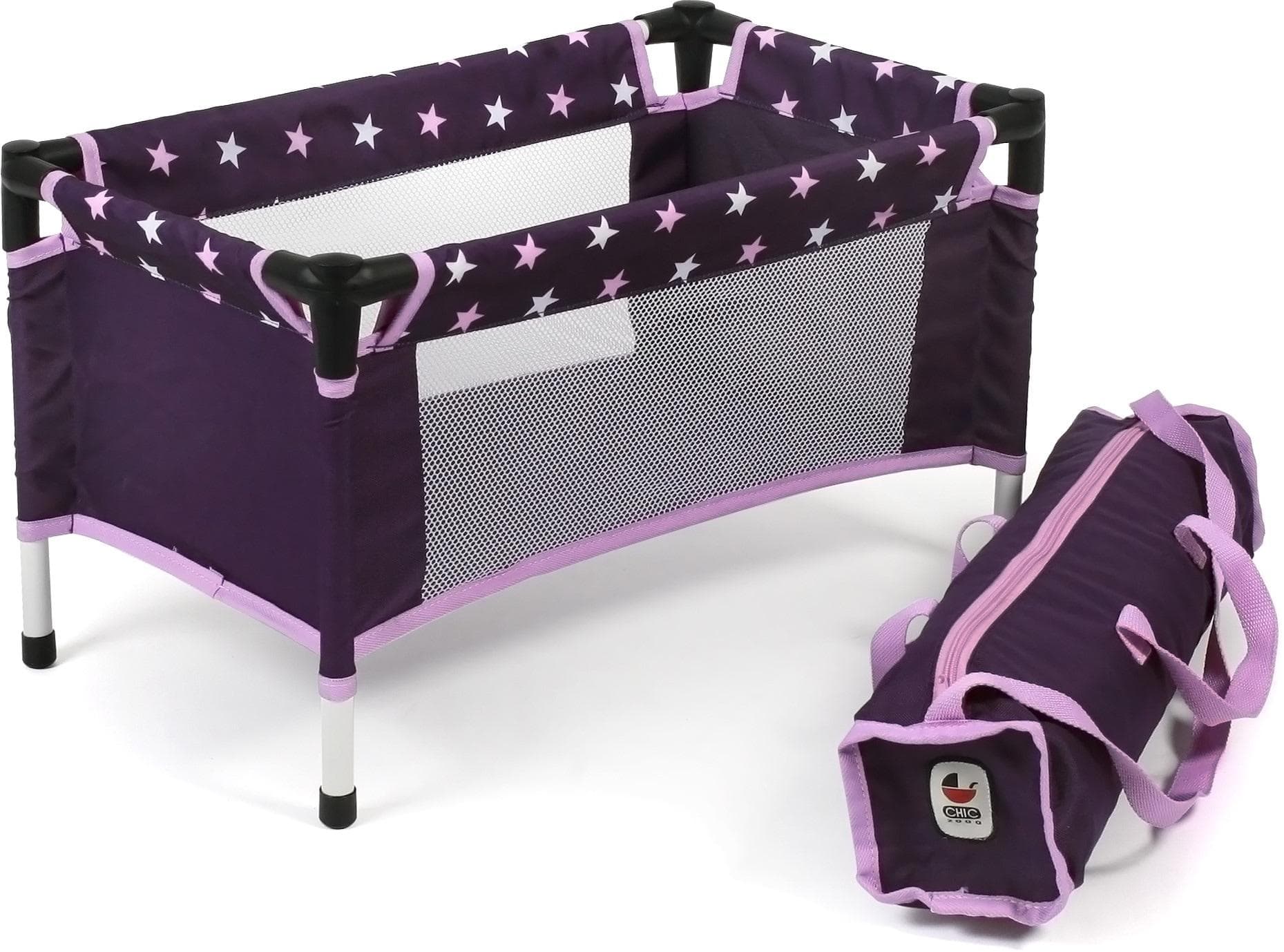 CHIC2000 Puppenbett Reisebett mit Tragetasche Violett