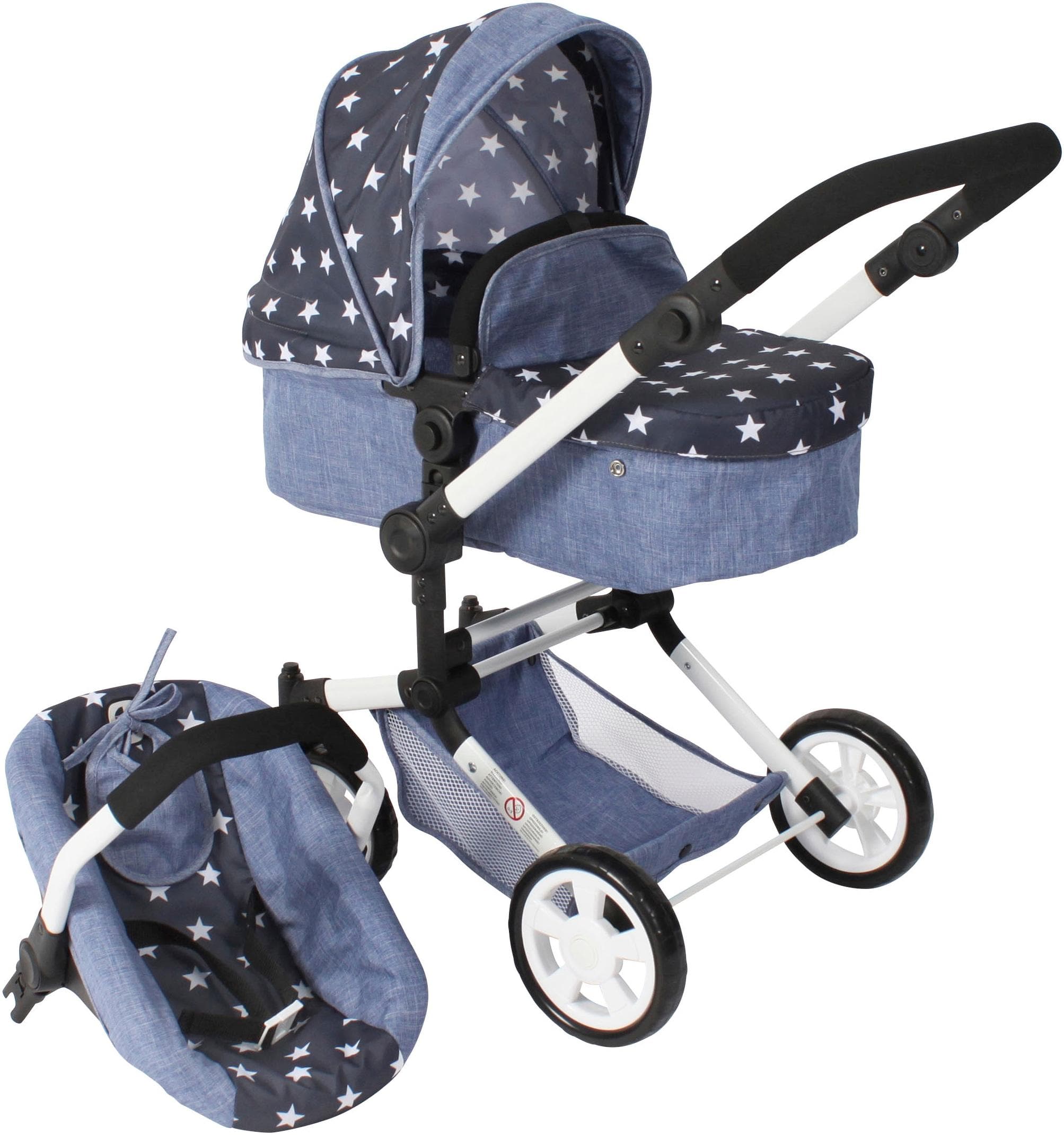 CHIC2000 Kombi-Puppenwagen Linus, Sternchen, Set