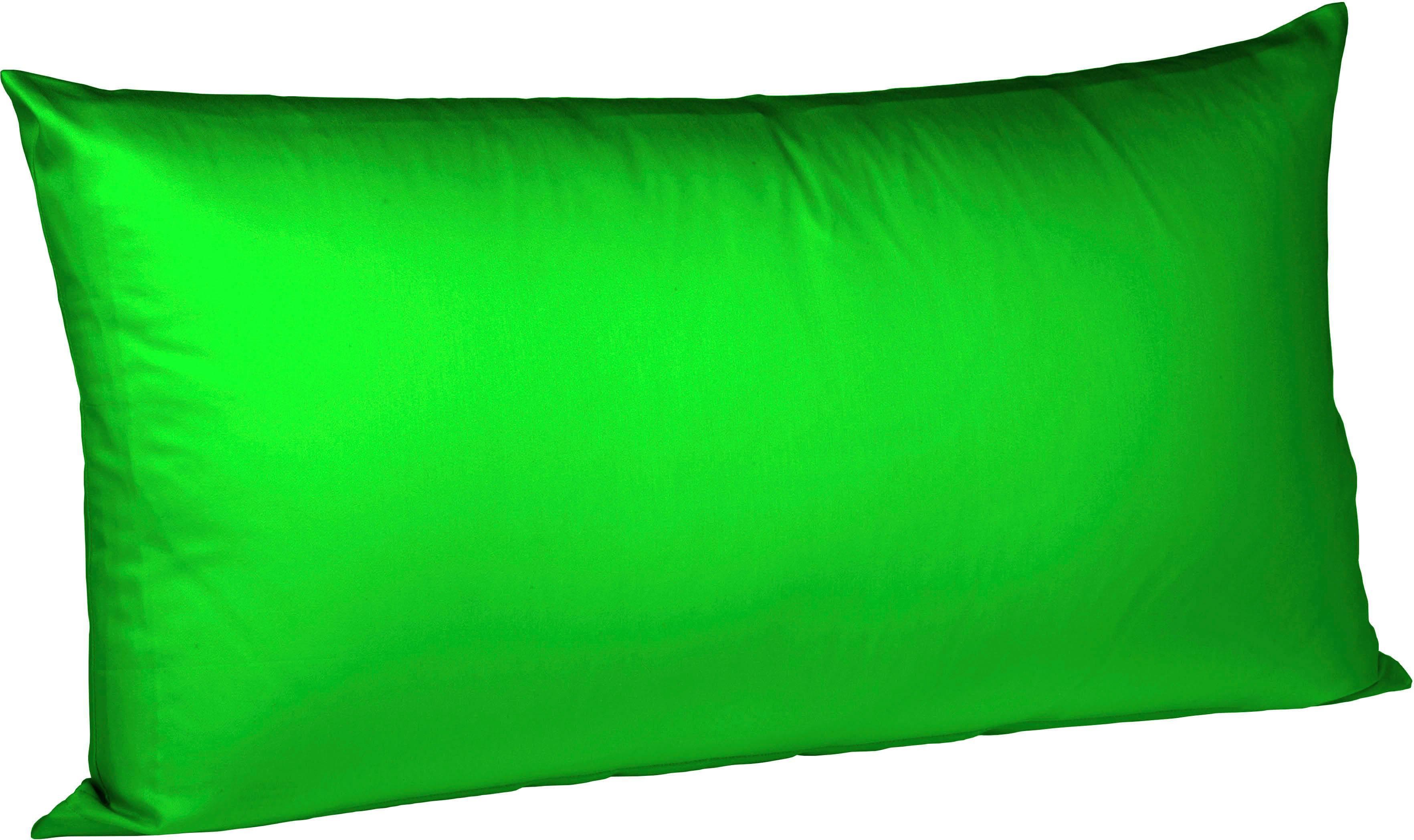 Fleuresse Kissenbezug Colours Mako-Satin Grasgrün 40x80cm