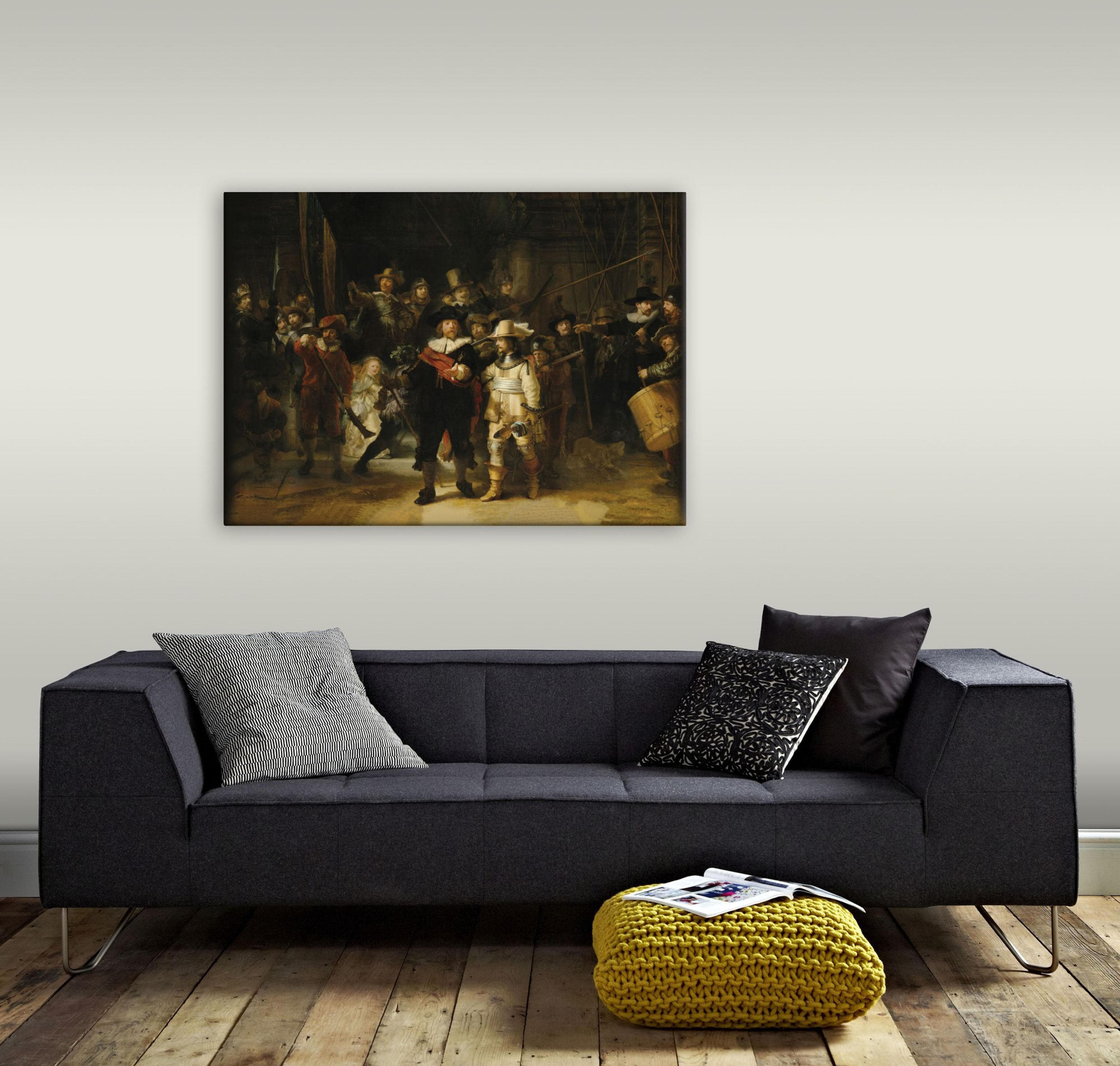 Leinwandbild Die Nachtwacht Braun Art for the Home