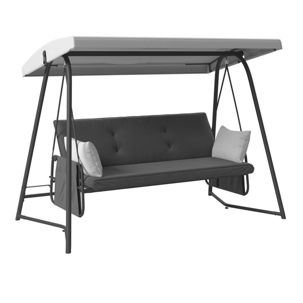 Ambia Garden Hollywoodschaukel Schwarz Dunkelgrau Metall