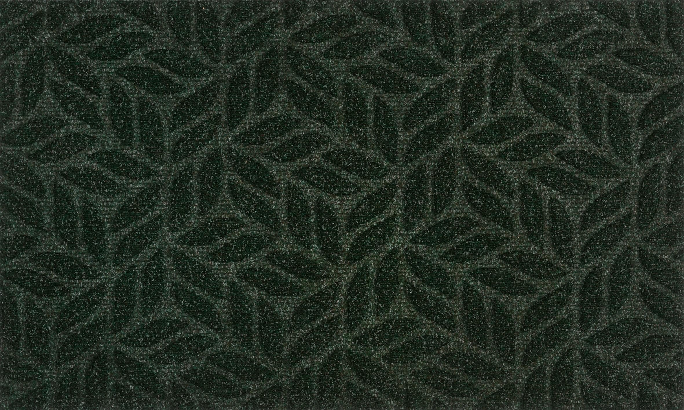 Kleen-Tex wash+dry Fußmatte Leaves Midnight Green - Recyceltes Polyester