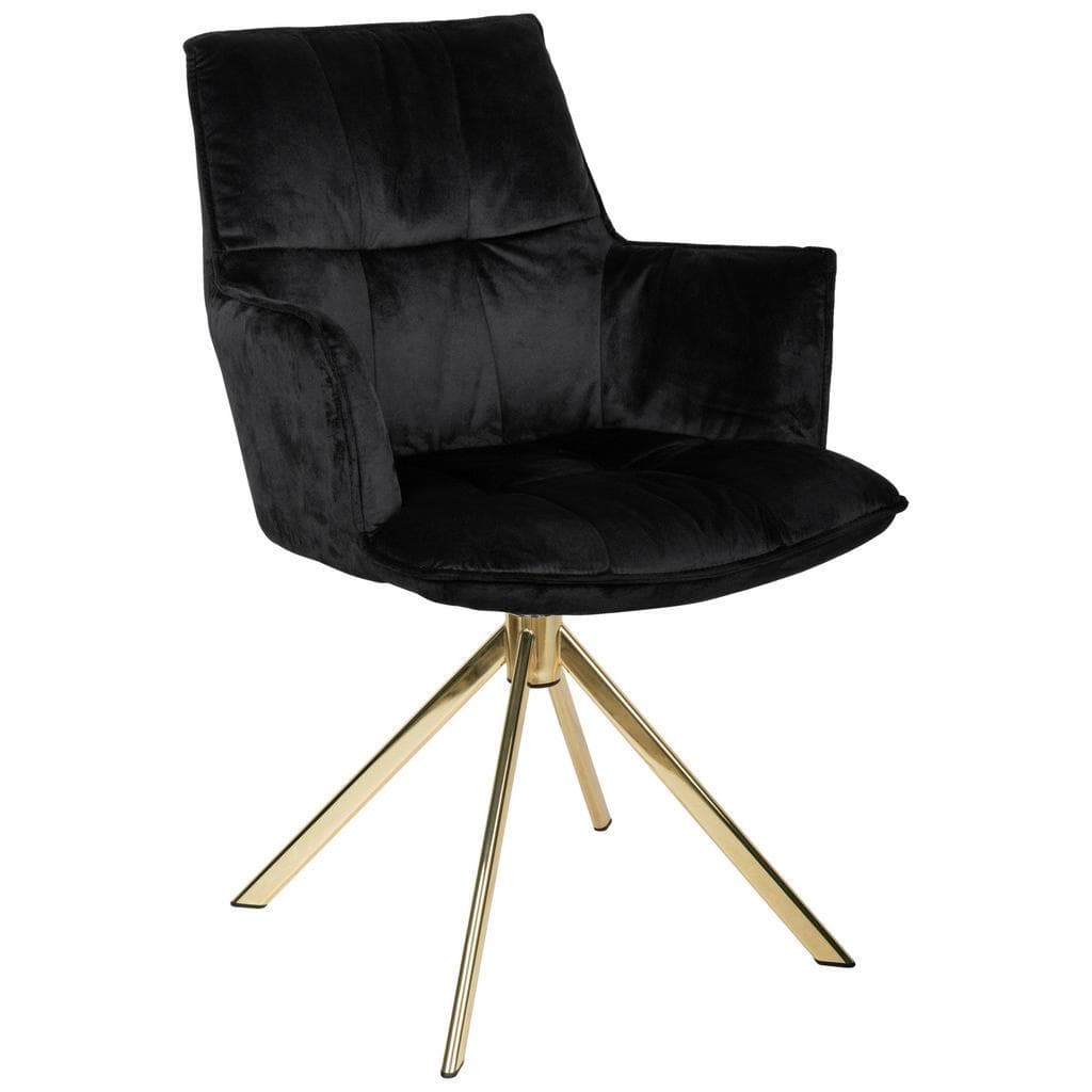 Novel Armlehnstuhl Schwarz Gold Esszimmerstuhl