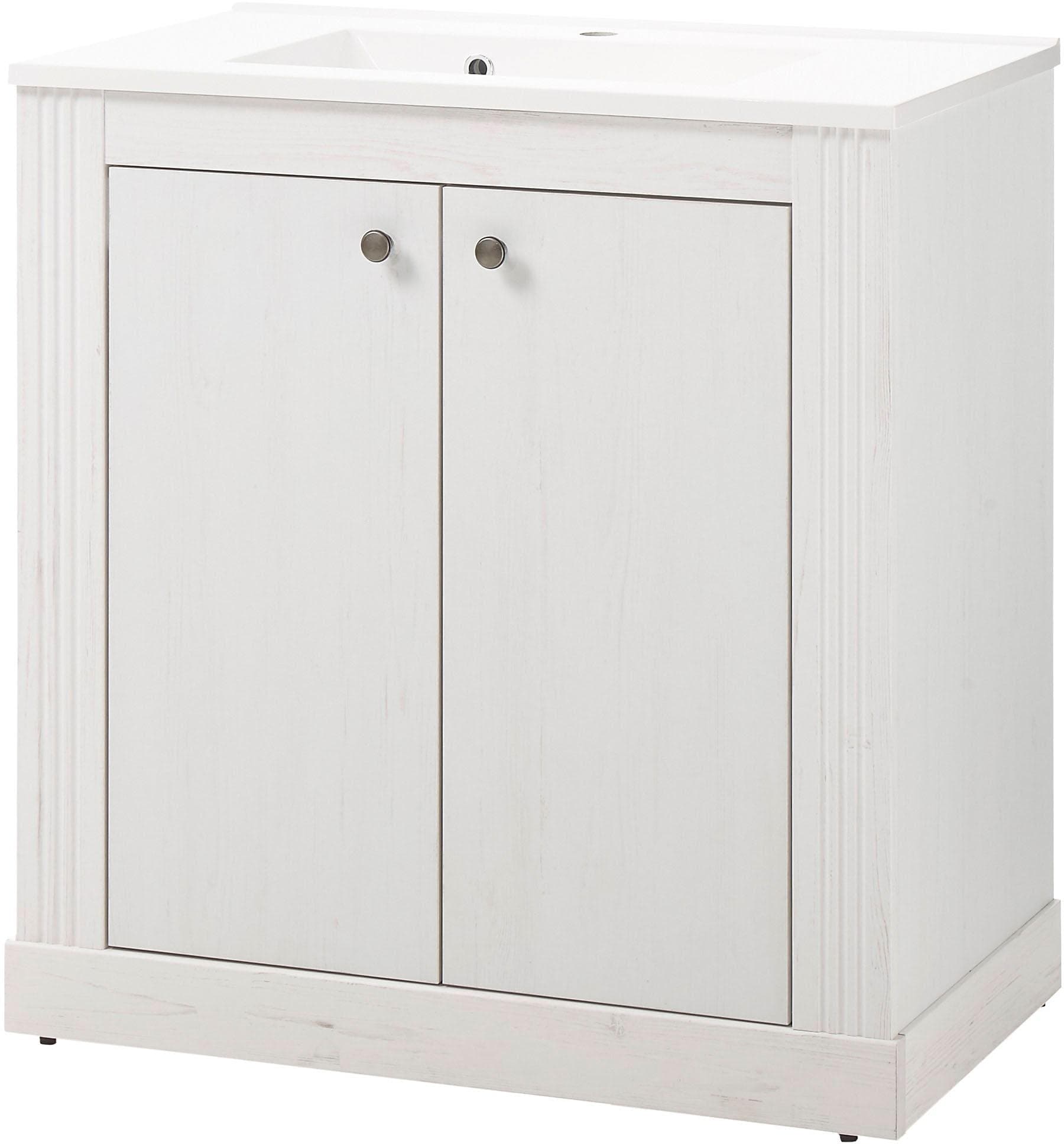 OTTO HOME WESTMINSTER Waschtischunterschrank mit Waschbecken 80cm Weiß