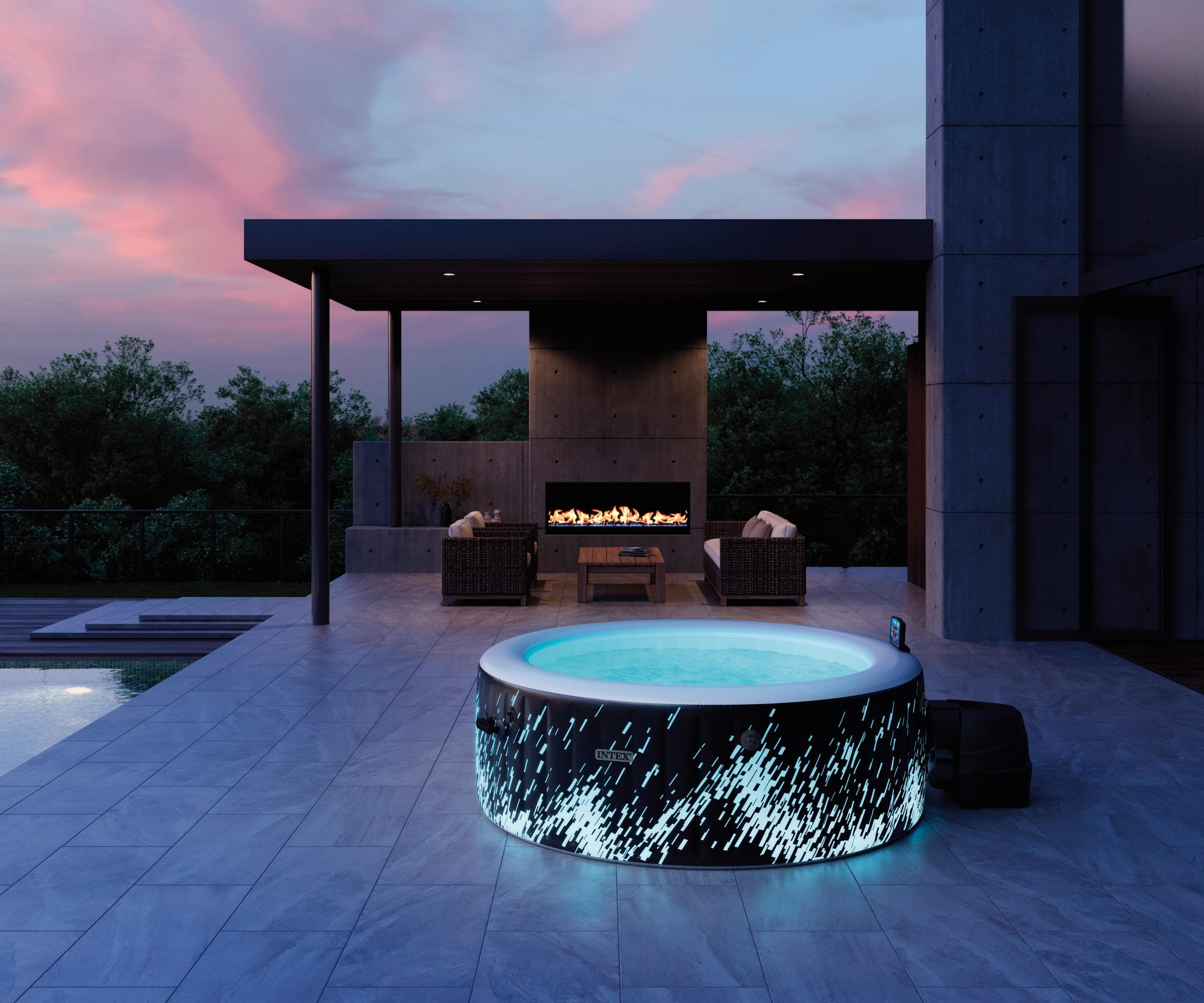 Whirlpool INTEX Glow Deluxe Bunt LED-Beleuchtung