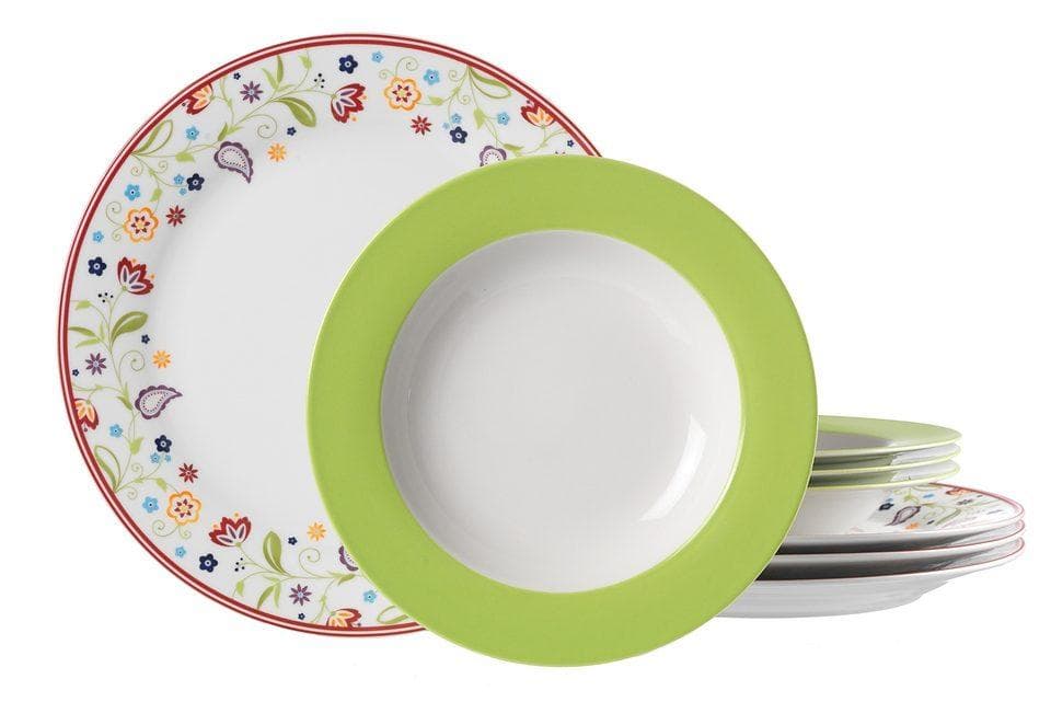 Ritzenhoff & Breker Tafelservice Shanti Doppio Bunt Porzellan 8-Teller-Set