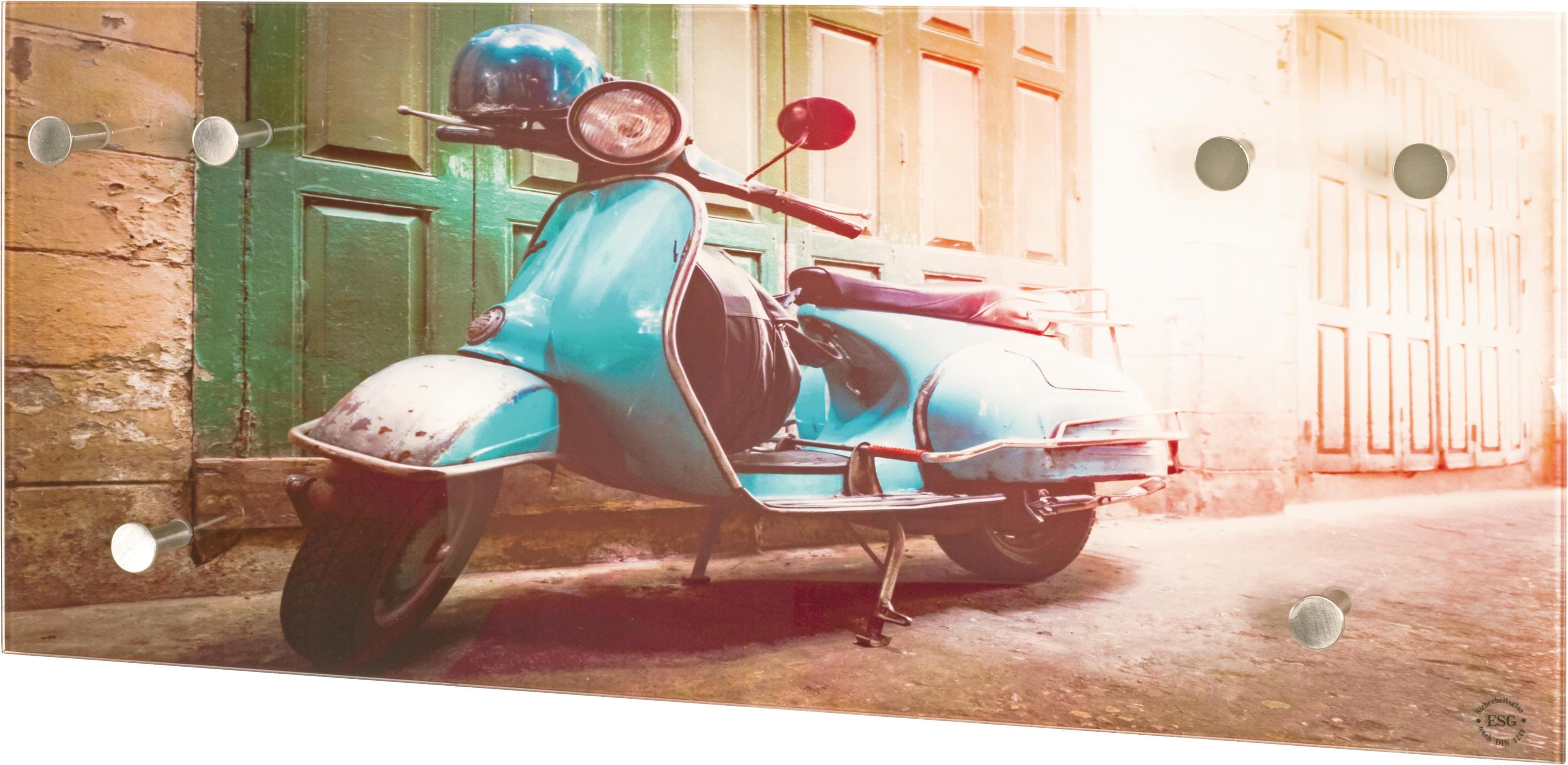 Garderobe HAKU Bunt Metall Sicherheitsglas 6 Haken