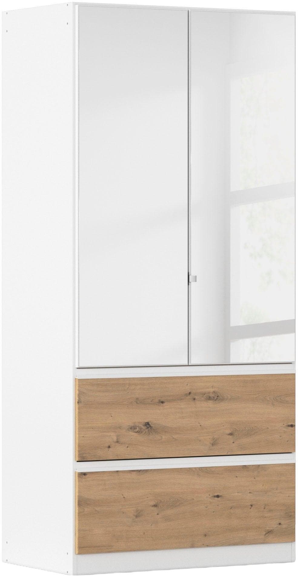 Drehtürenschrank RAUCH Kleiderschrank Garderobe Costa Alpinweiß Eiche Artisan
