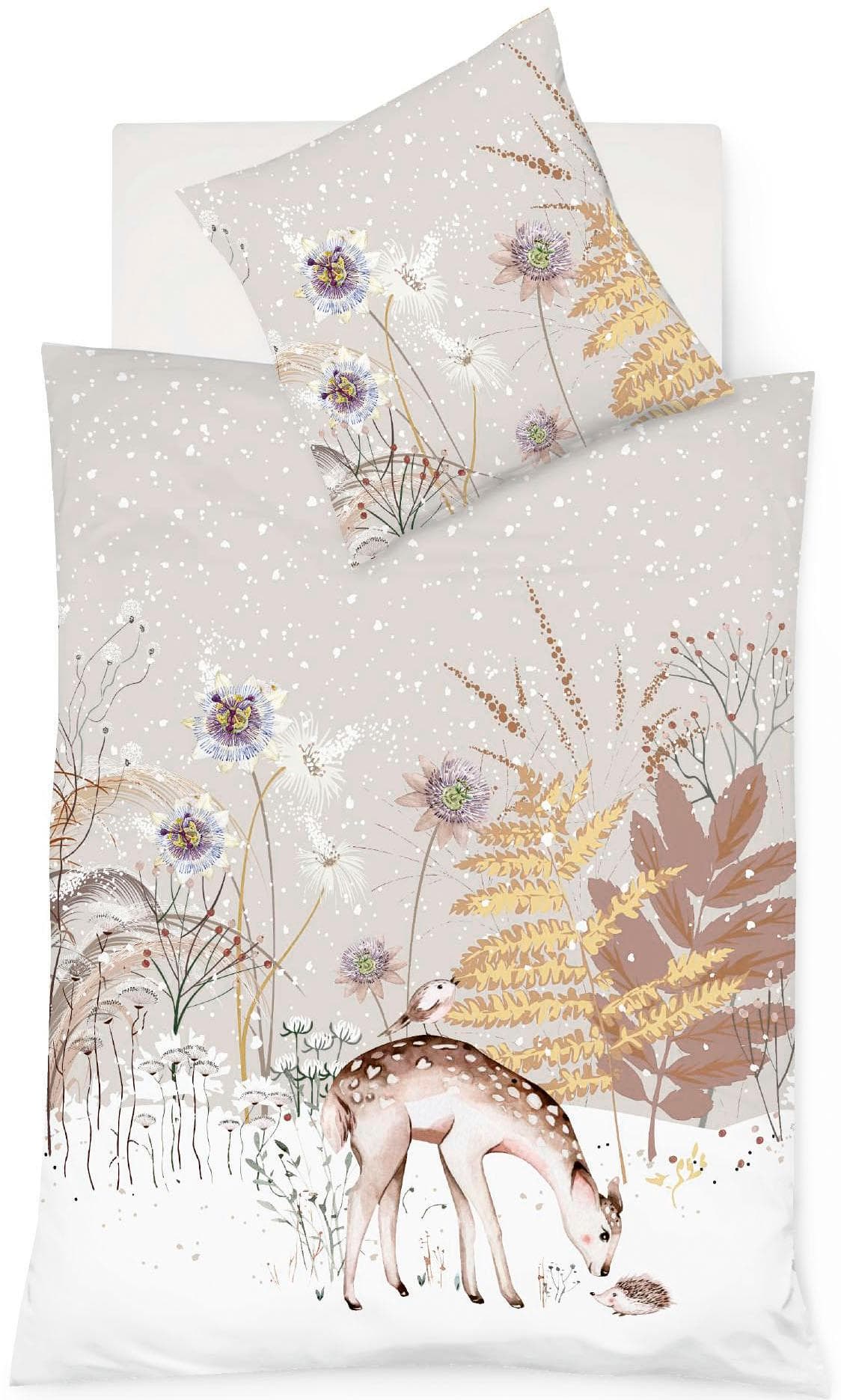 Fleuresse Bettwäsche Aspen 4372 Beige Feinbiber