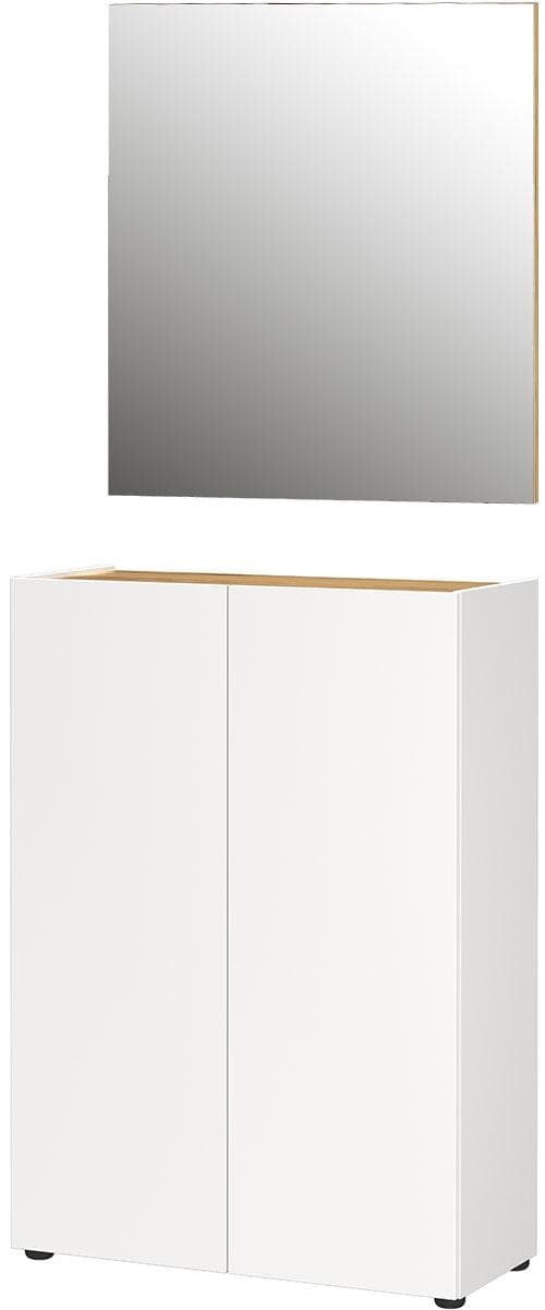 Germania Garderoben-Set Alviano Weiß mit Spiegel und Schuhschrank