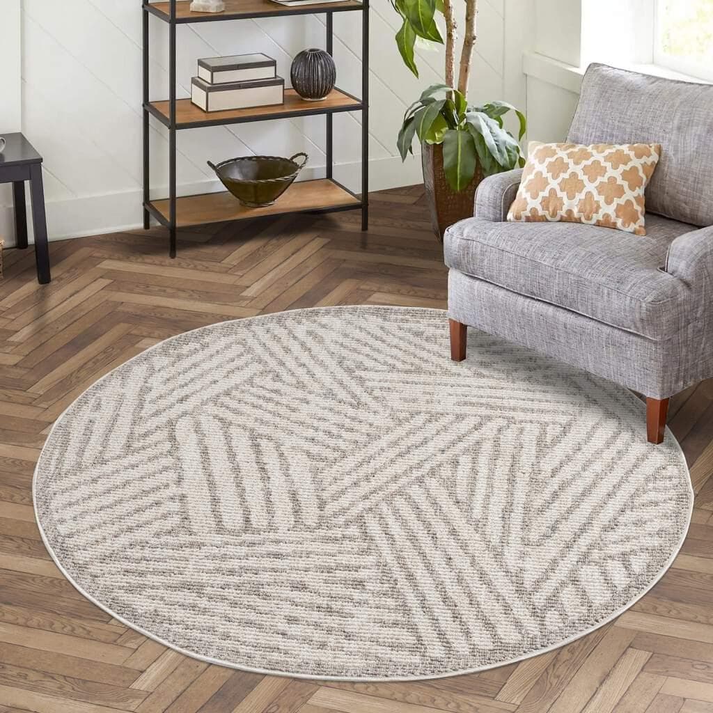 Teppich CARPET CITY Clasico 9161 rund beige Polyester