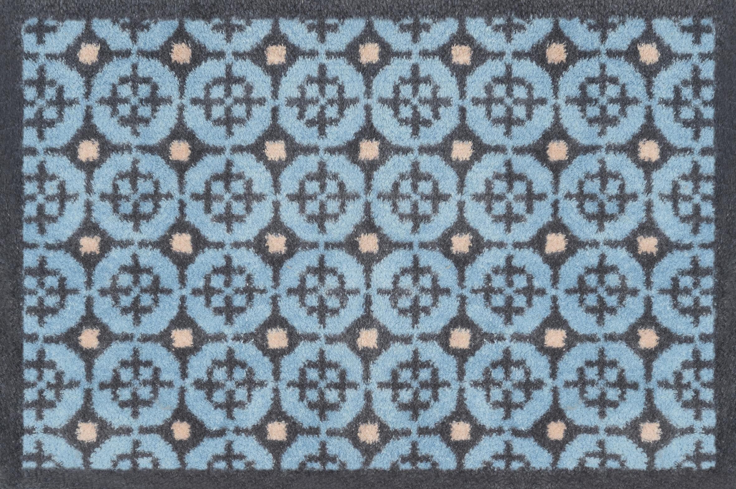 Fußmatte TURTLE MAT Parterre Blue 40x60 cm Baumwolle Viskose