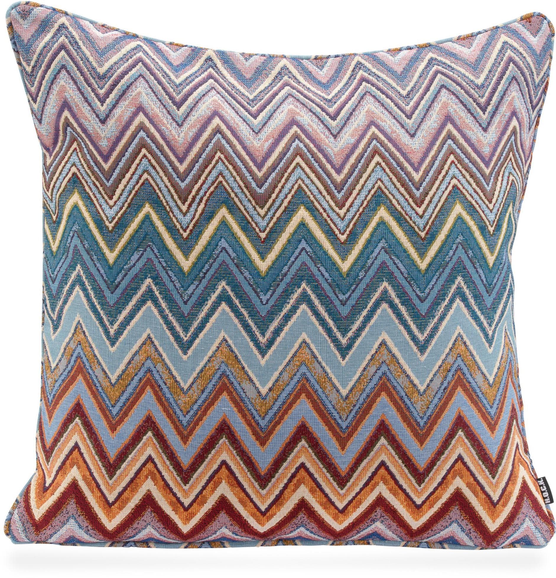 Dekokissen H.O.C.K. "Rebelle" Bunt Zickzack-Muster