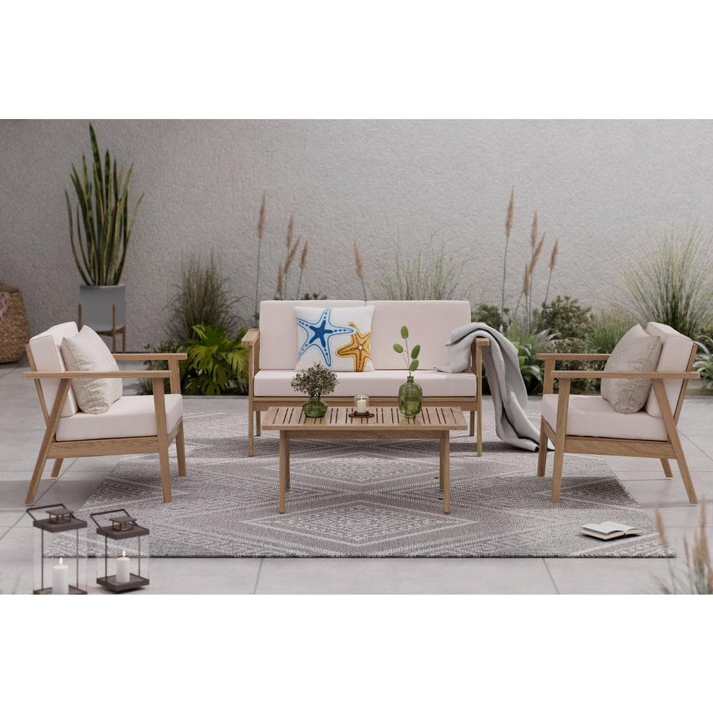 Ambia Garden Gartenset 4-teilig Beige Akazie