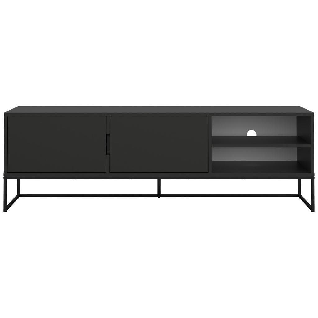 Lowboard Lipp Schwarz Holzwerkstoff 3 Fächer