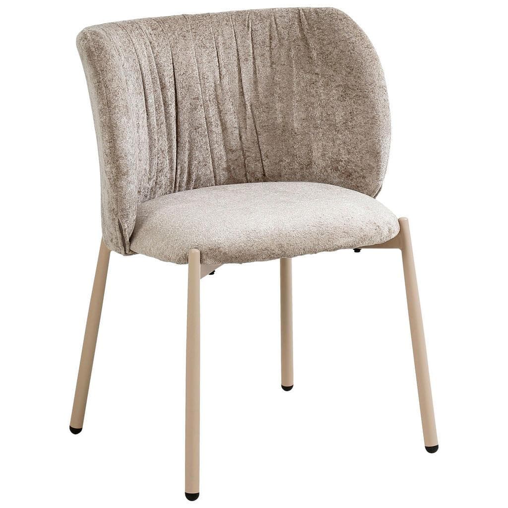 Stylife Esszimmerstuhl Taupe Metall Stapelbar
