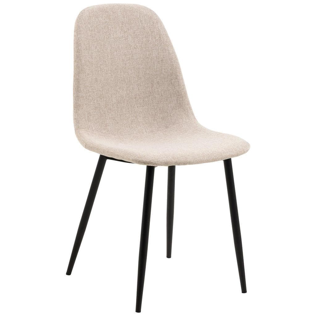 Esszimmerstuhl Celia Beige Schwarz Textil Konisch