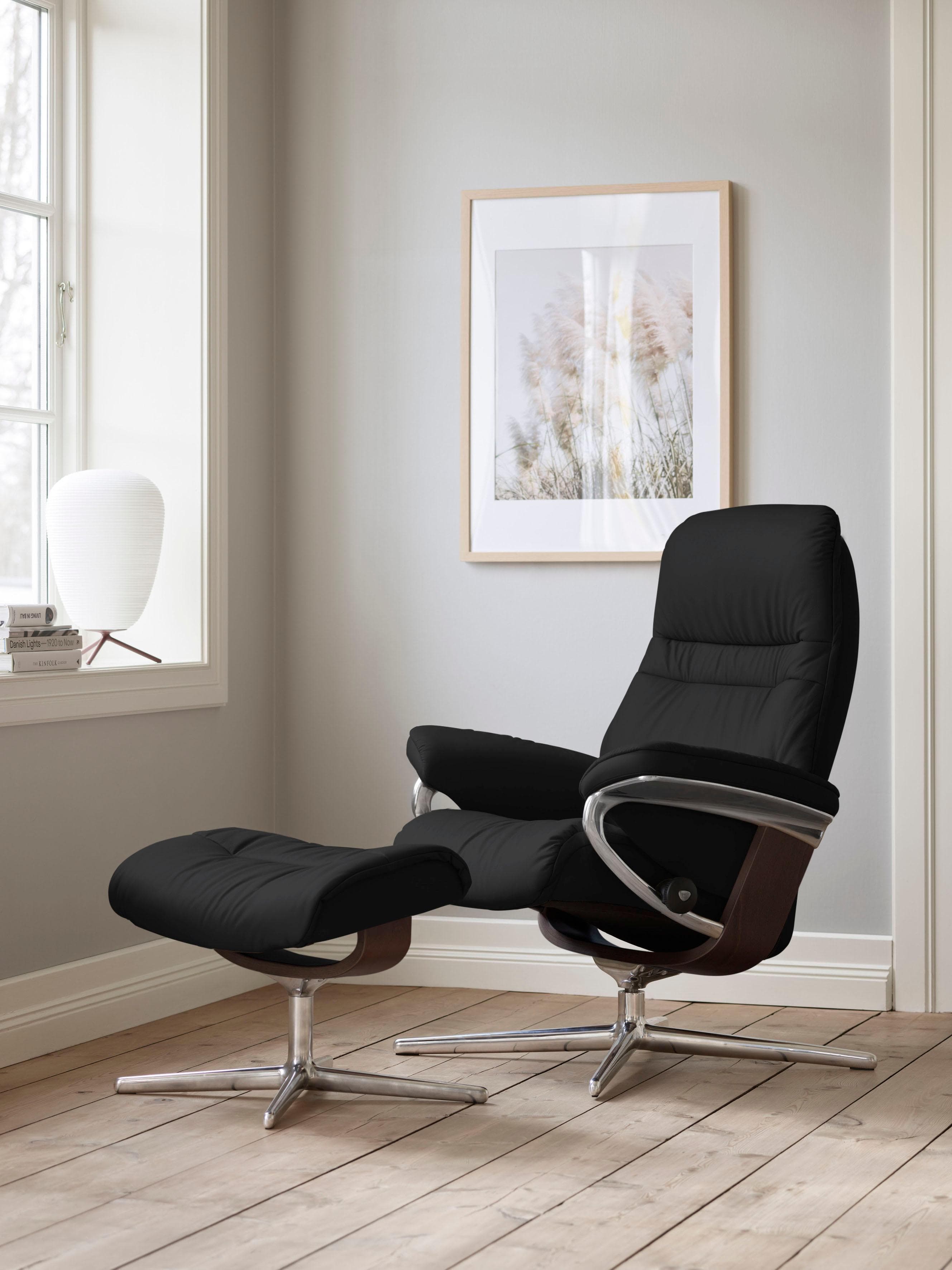 Relaxsessel STRESSLESS Sunrise Schwarz Leder PALOMA mit Schlaffunktion
